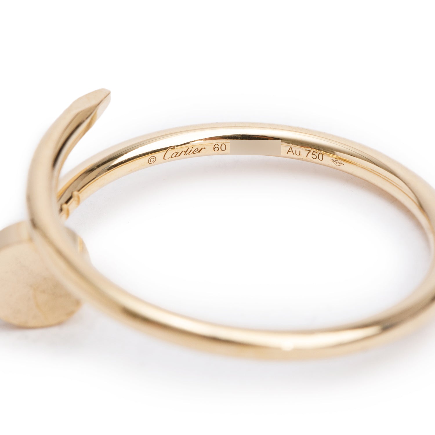 Cartier 2022 18k Yellow Gold Juste Un Clou Ring, Small Model, Size 60 9 w/ Box & Certificate