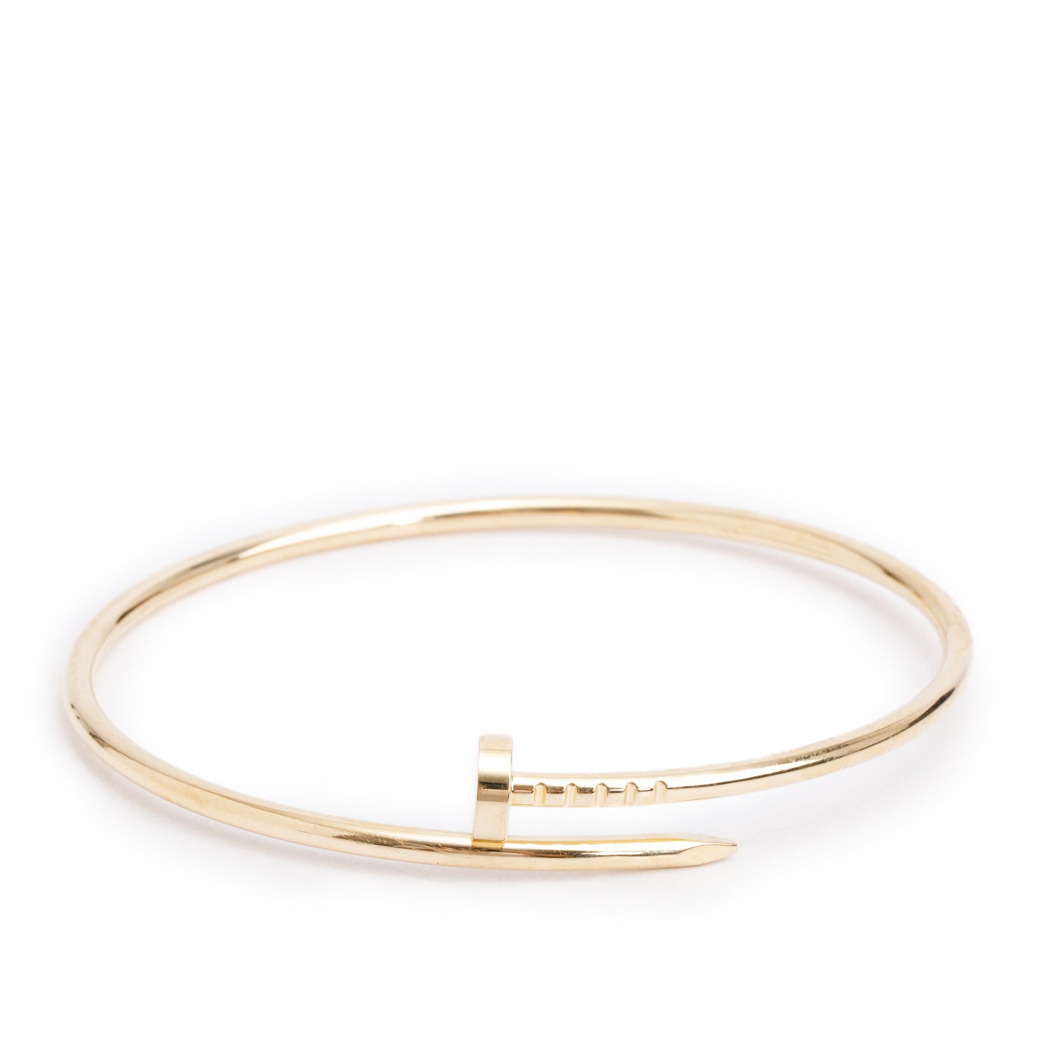 Cartier 2023 18k Yellow Gold Juste Un Clou Bracelet, Small Model Size 18 w/ Box & Certificate