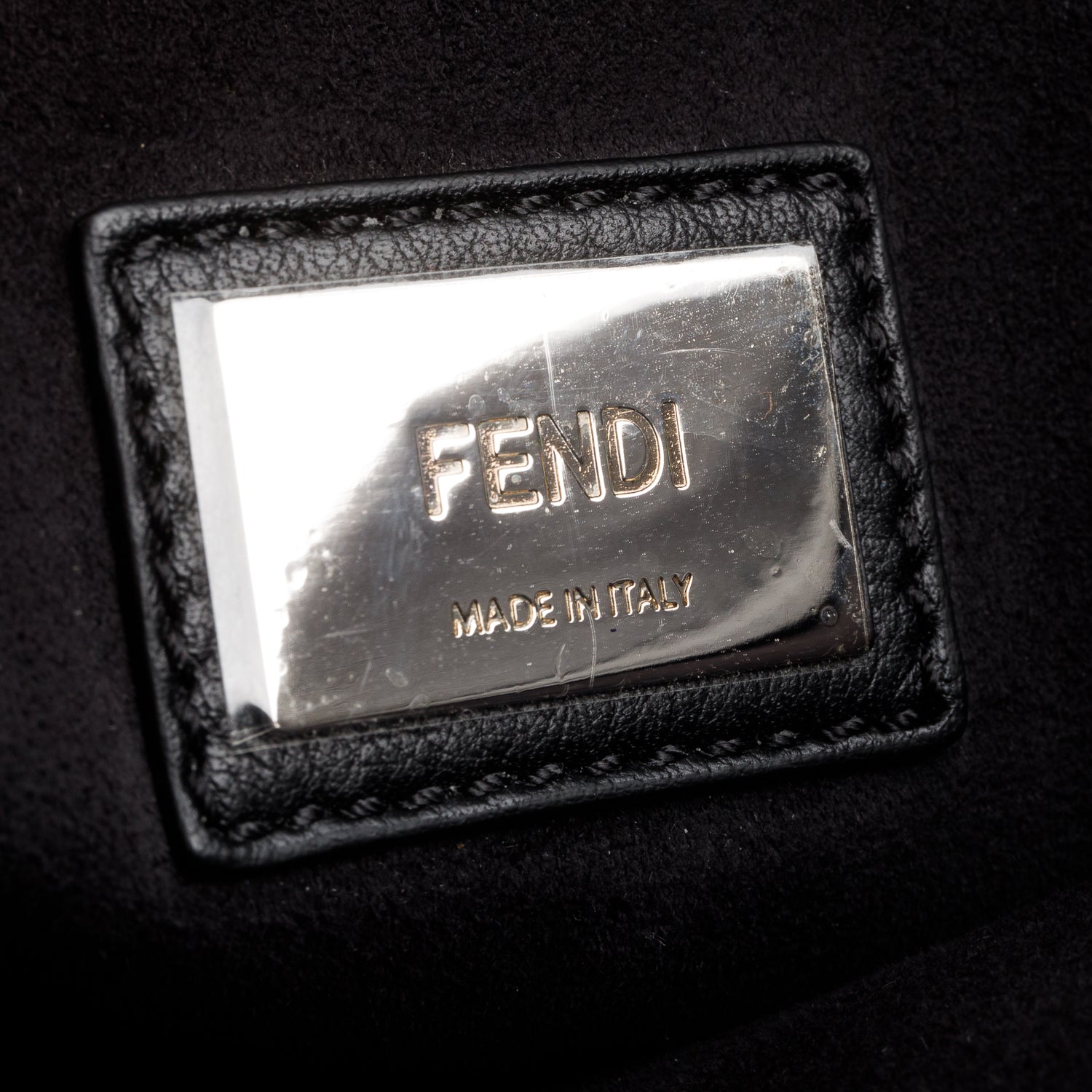 Fendi Black Nappa Leather Python Lace Up Large Peekaboo w/ Receipt