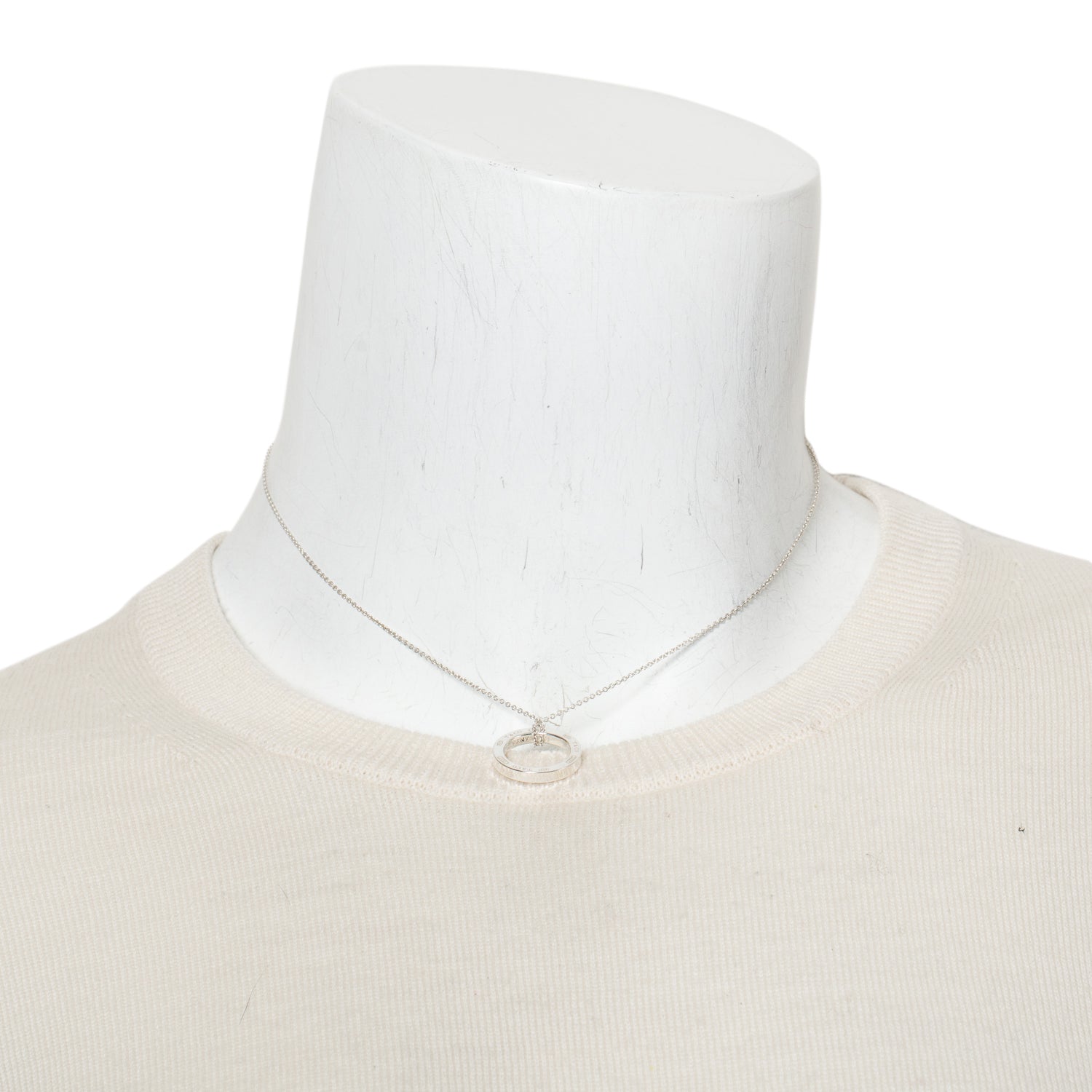 Tiffany & Co. Sterling Silver Medium 1837 Circle Pendant Necklace