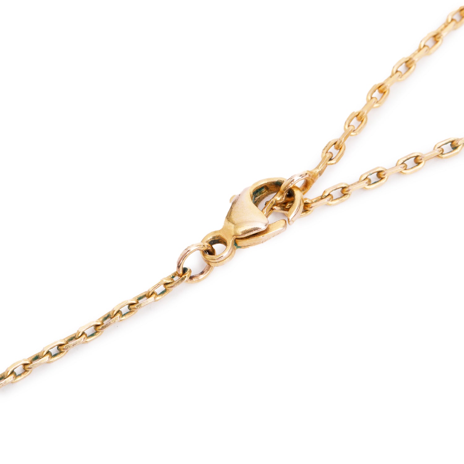 Hermes Gold-Plated Pink Swift Leather O'Kelly Pendant Necklace w/ Box