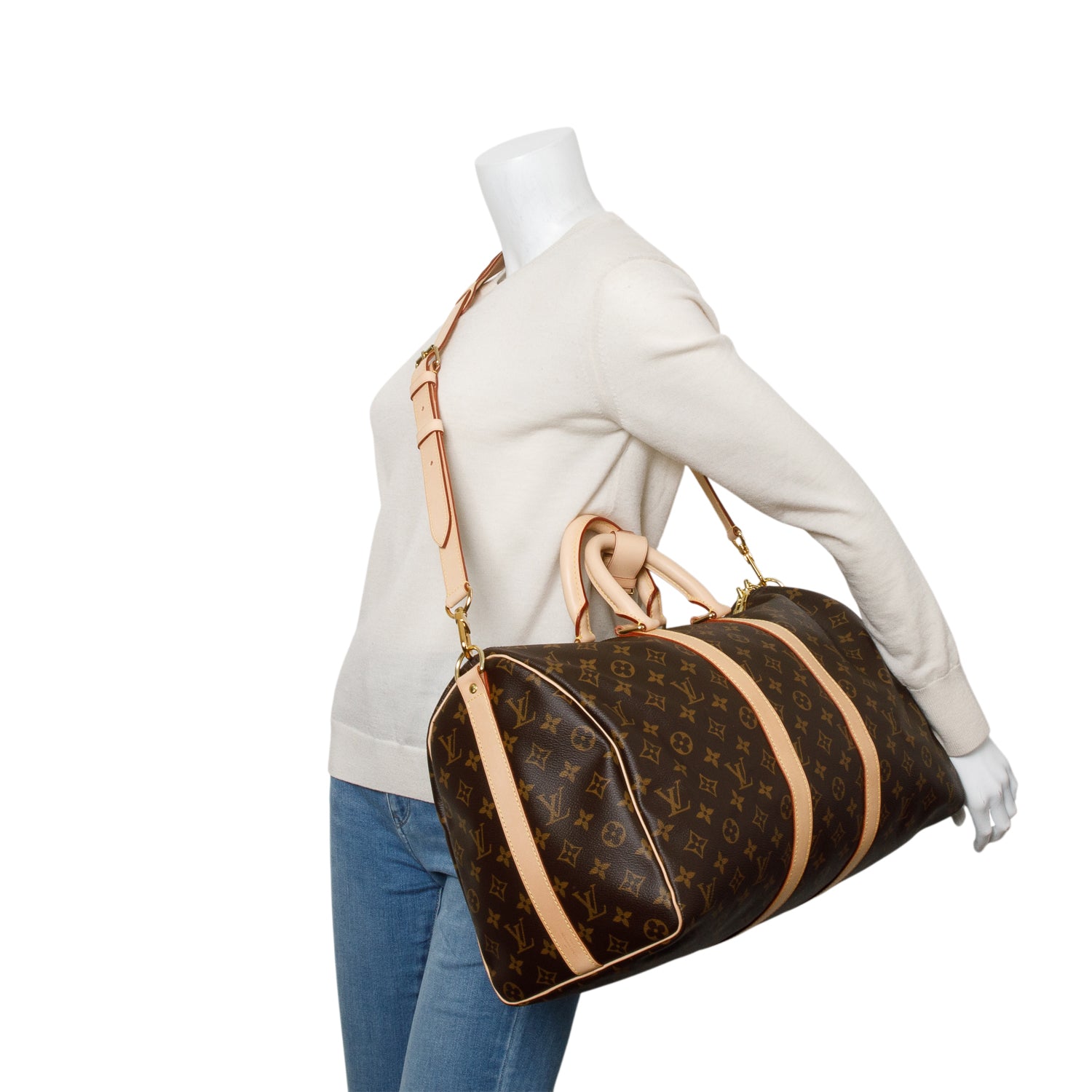 Louis Vuitton Monogram Keepall Bandouliere 45 w/ Strap & Box