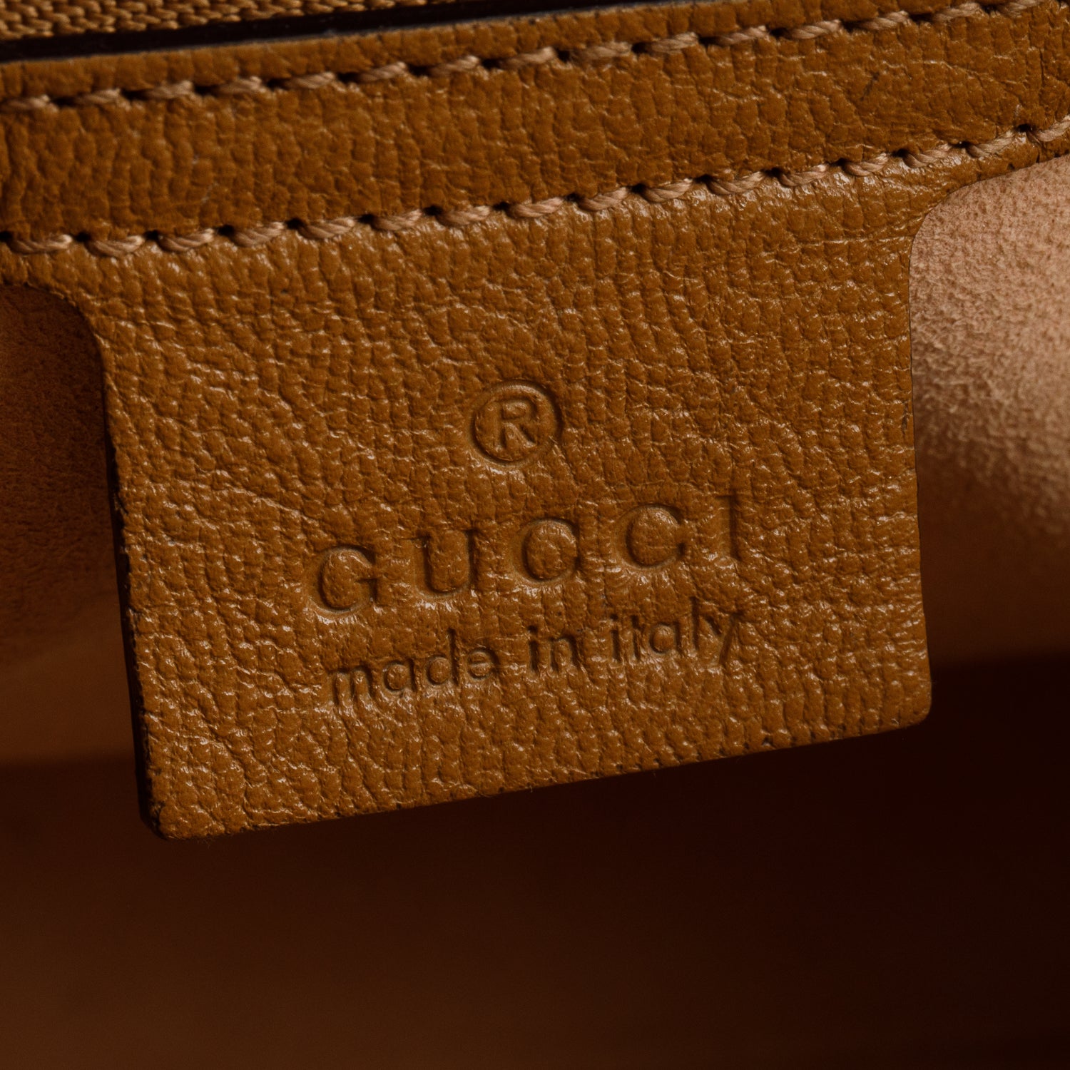 Gucci Brown Calfksin Leather Small Dahlia Handle Bag w/ Strap & Box