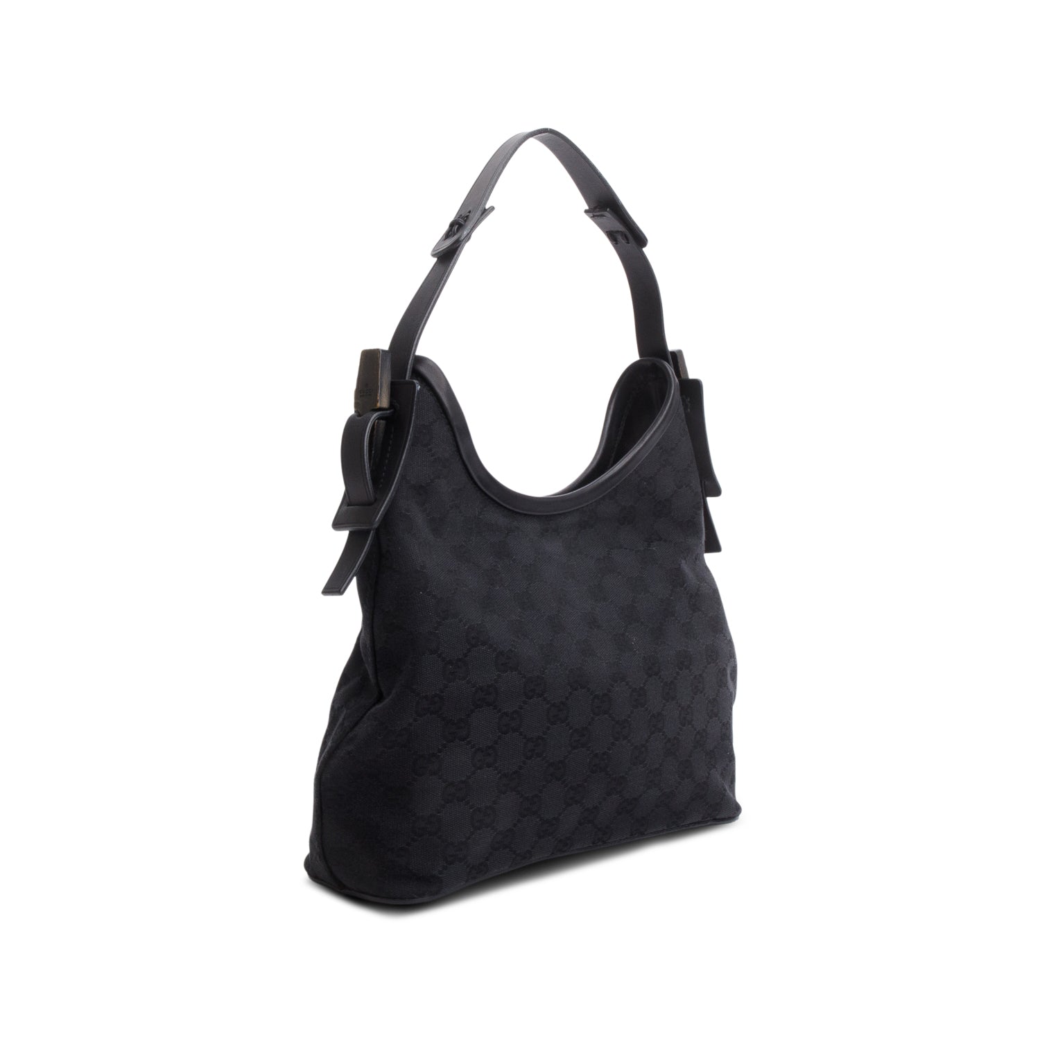 Gucci Black Monogram GG Shoulder Bag