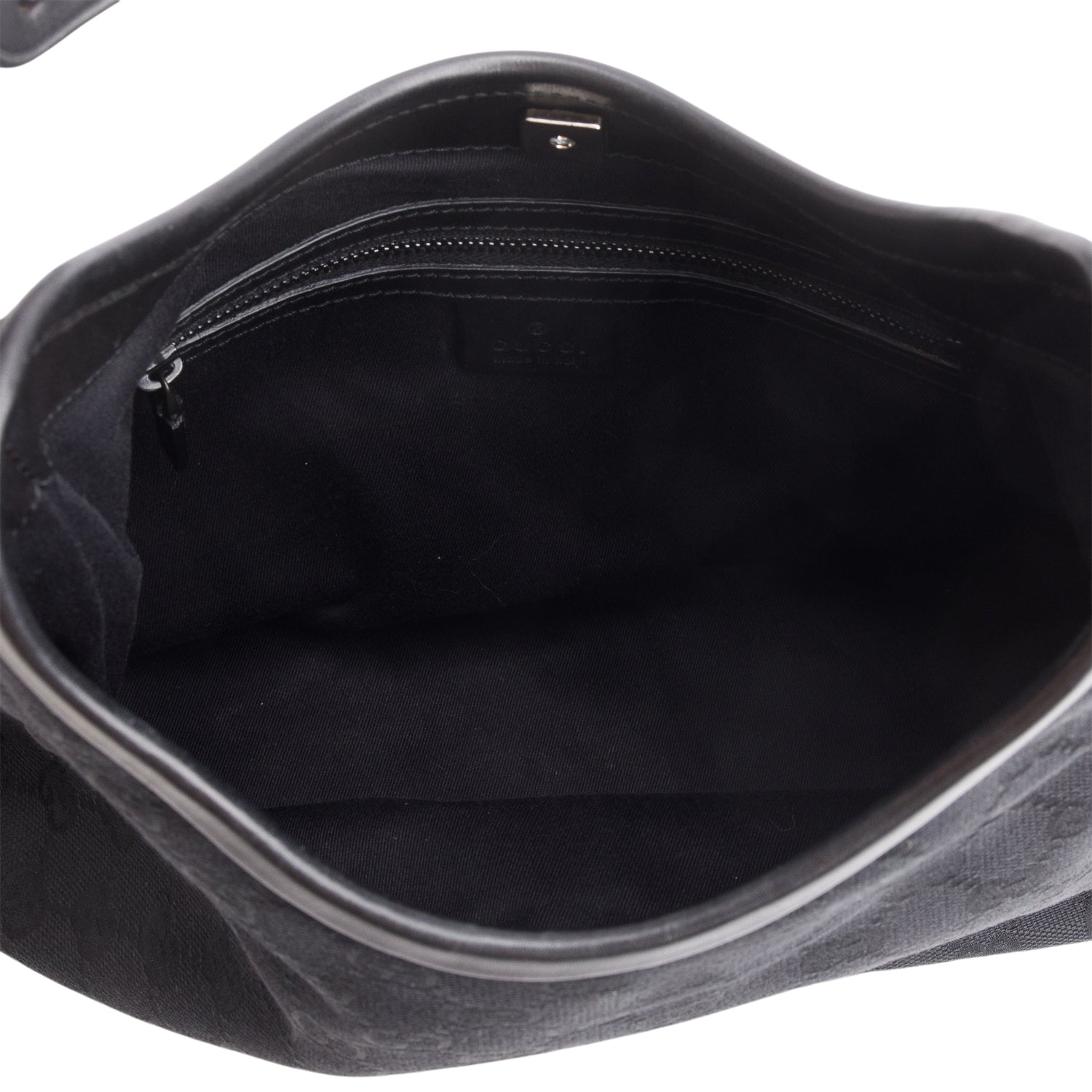 Gucci Black Monogram GG Shoulder Bag