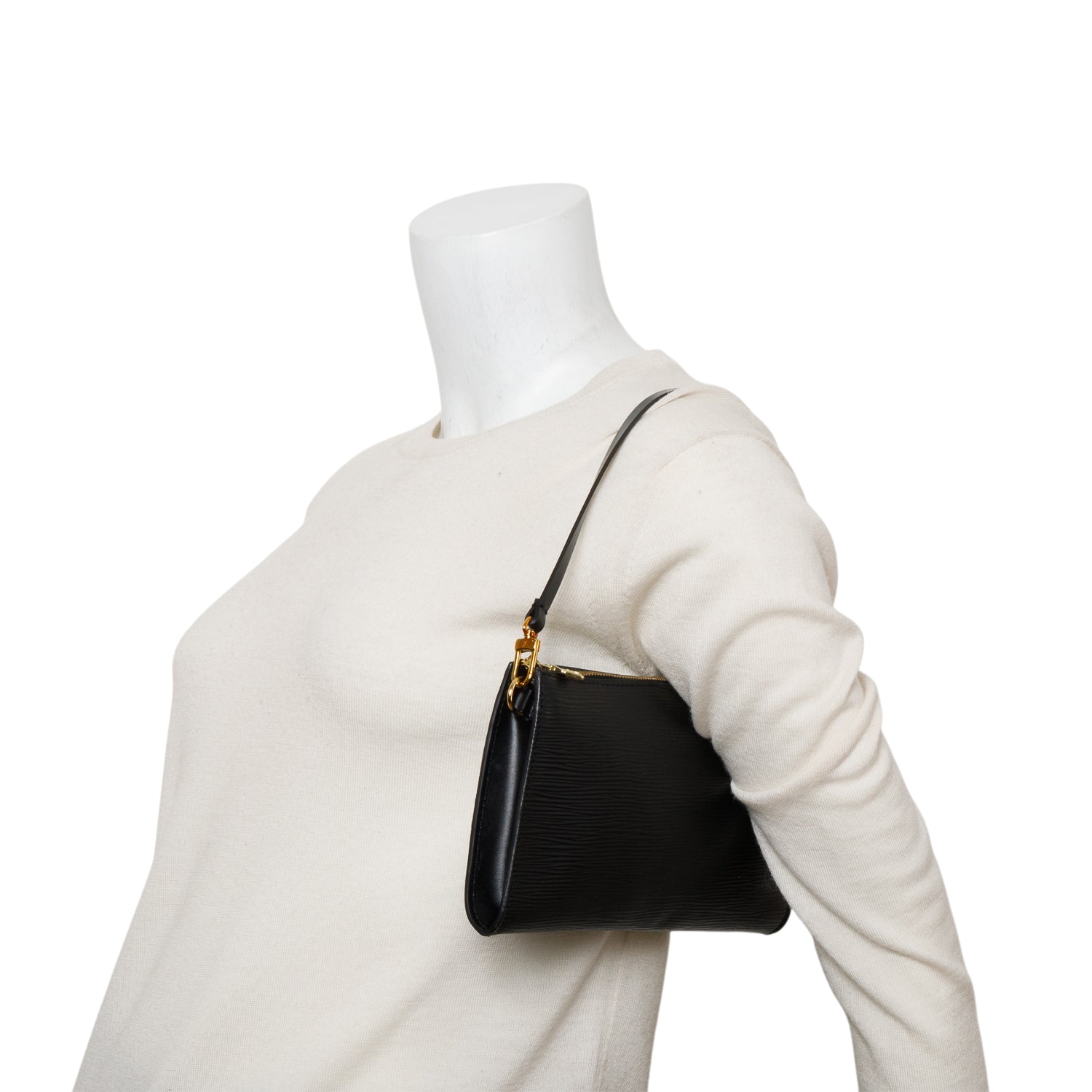 Louis Vuitton Black Epi Leather Pochette Accessoires 24