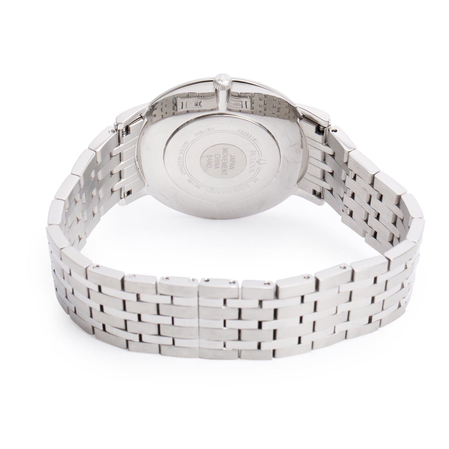 Bulova 2022 Stainless Steel Classic 40 MM Quartz Watch Blue Dial 96A188 w/ Box & Papers