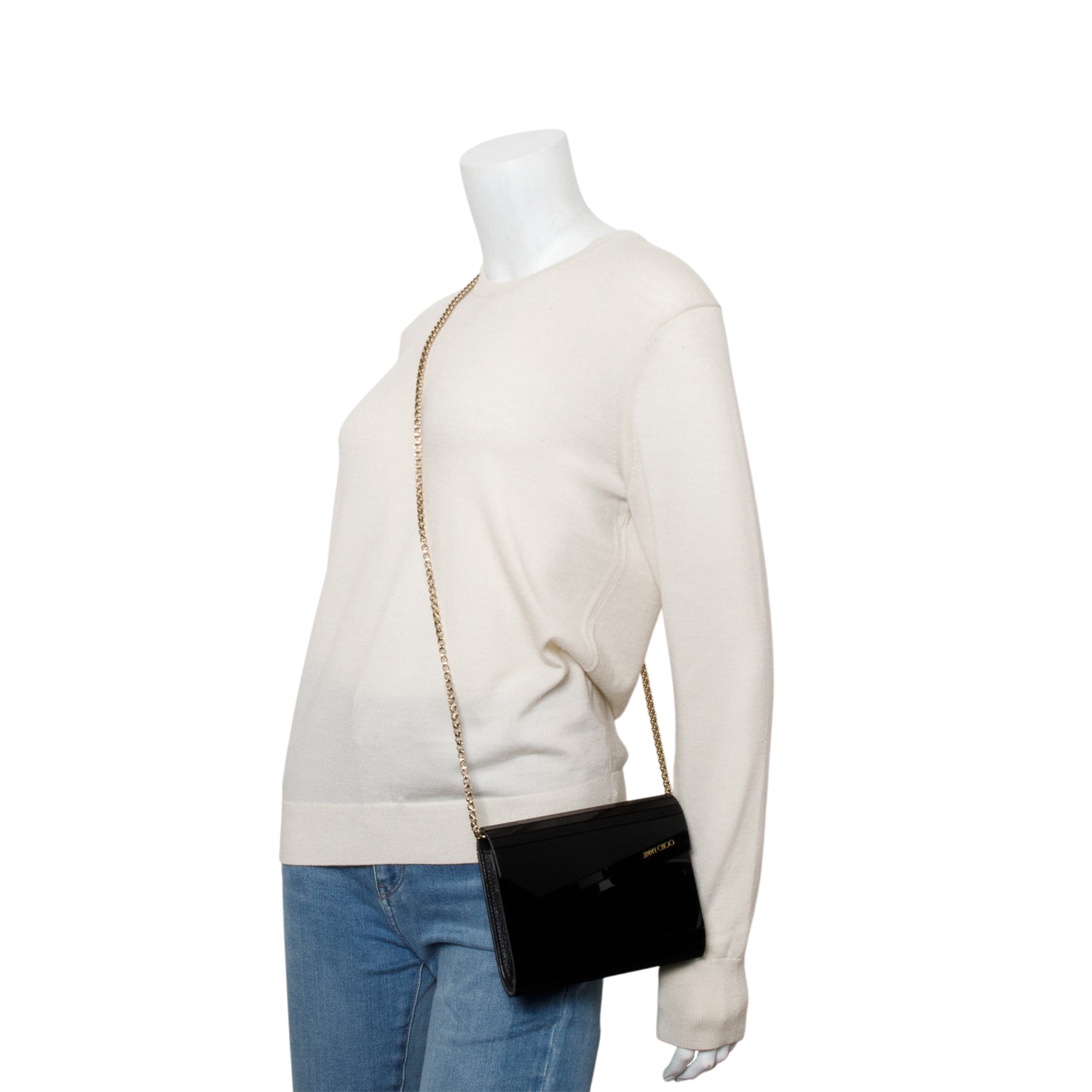 Jimmy Choo Black Acrylic Candy Clutch w/ Box