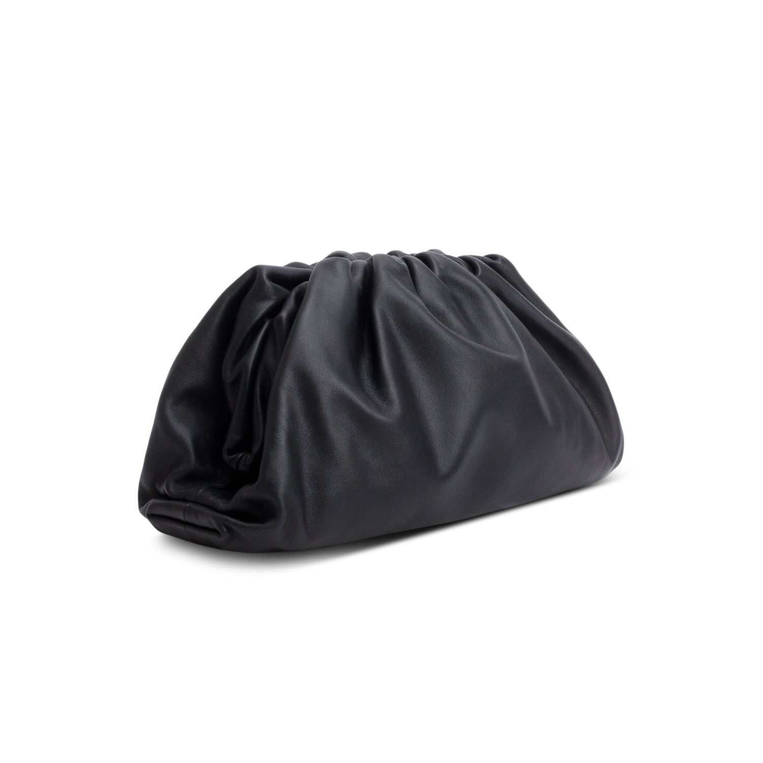 Bottega Veneta Black Calfskin Leather The Classic Large Pouch