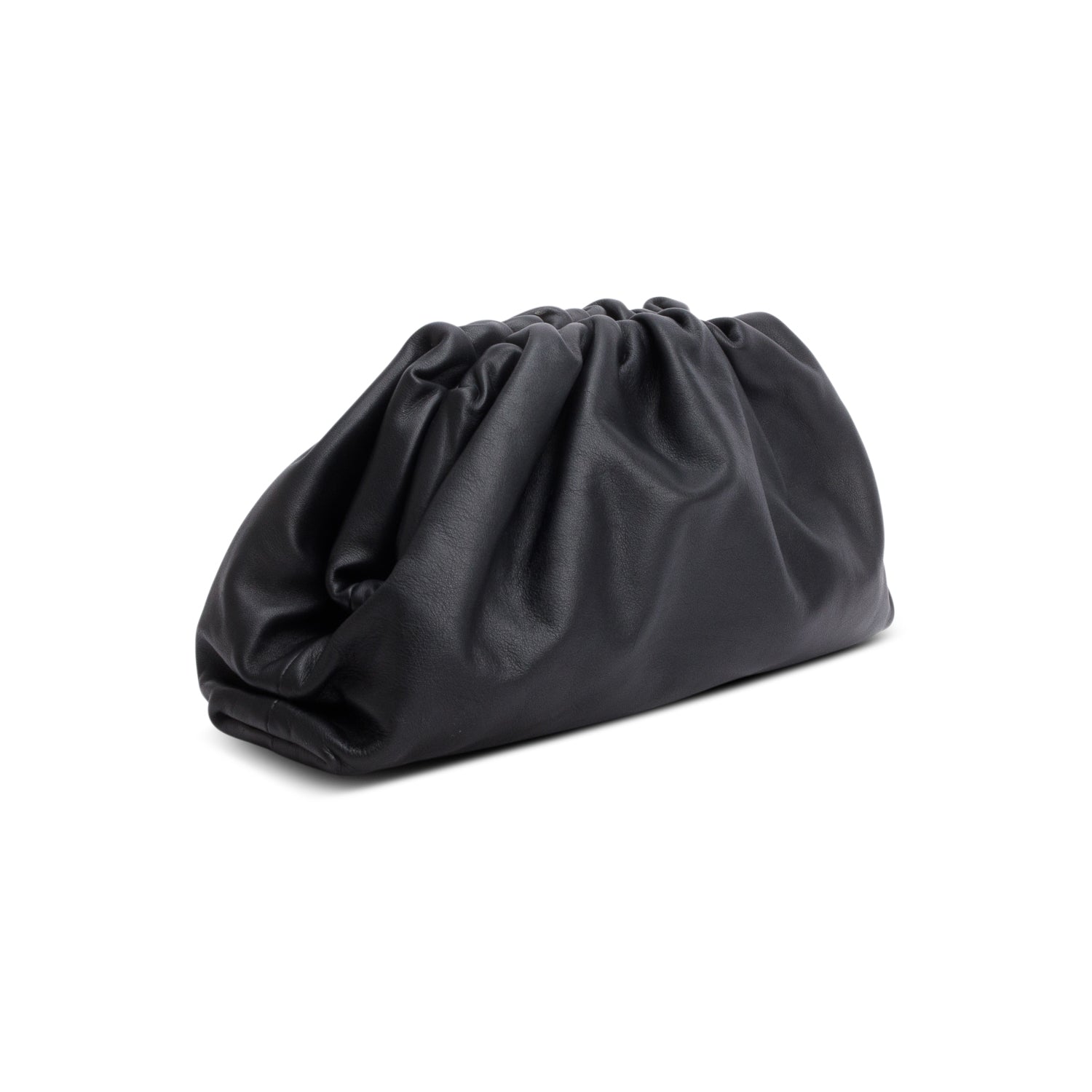 Bottega Veneta Black Calfskin Leather The Classic Large Pouch