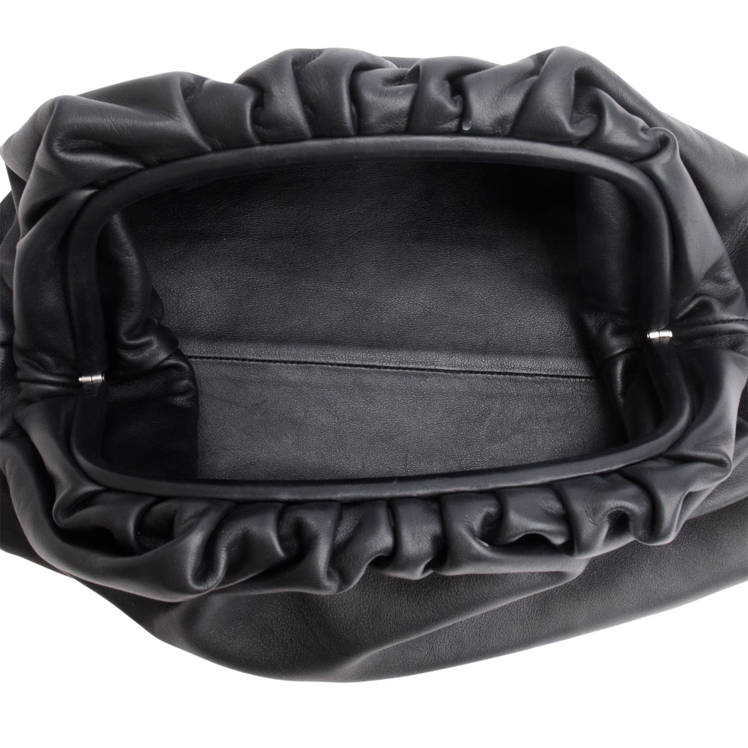 Bottega Veneta Black Calfskin Leather The Classic Large Pouch