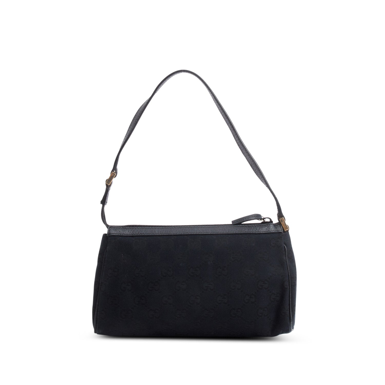 Gucci Black GG Canvas D Ring Abbey Pochette