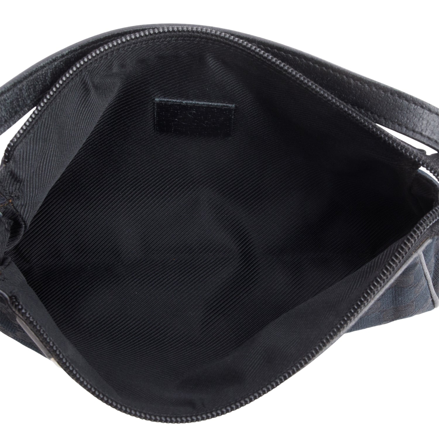 Gucci Black GG Canvas D Ring Abbey Pochette