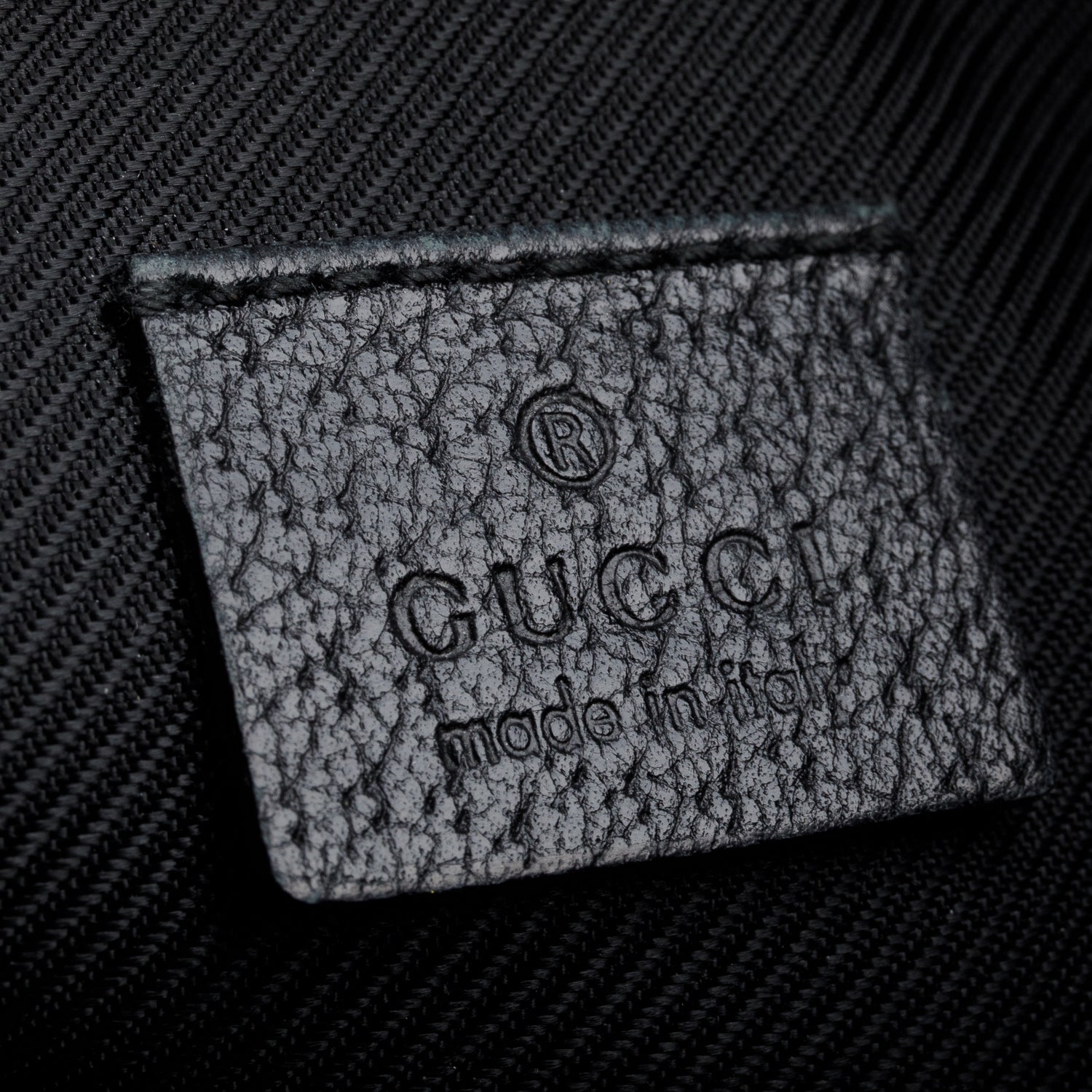 Gucci Black GG Canvas D Ring Abbey Pochette