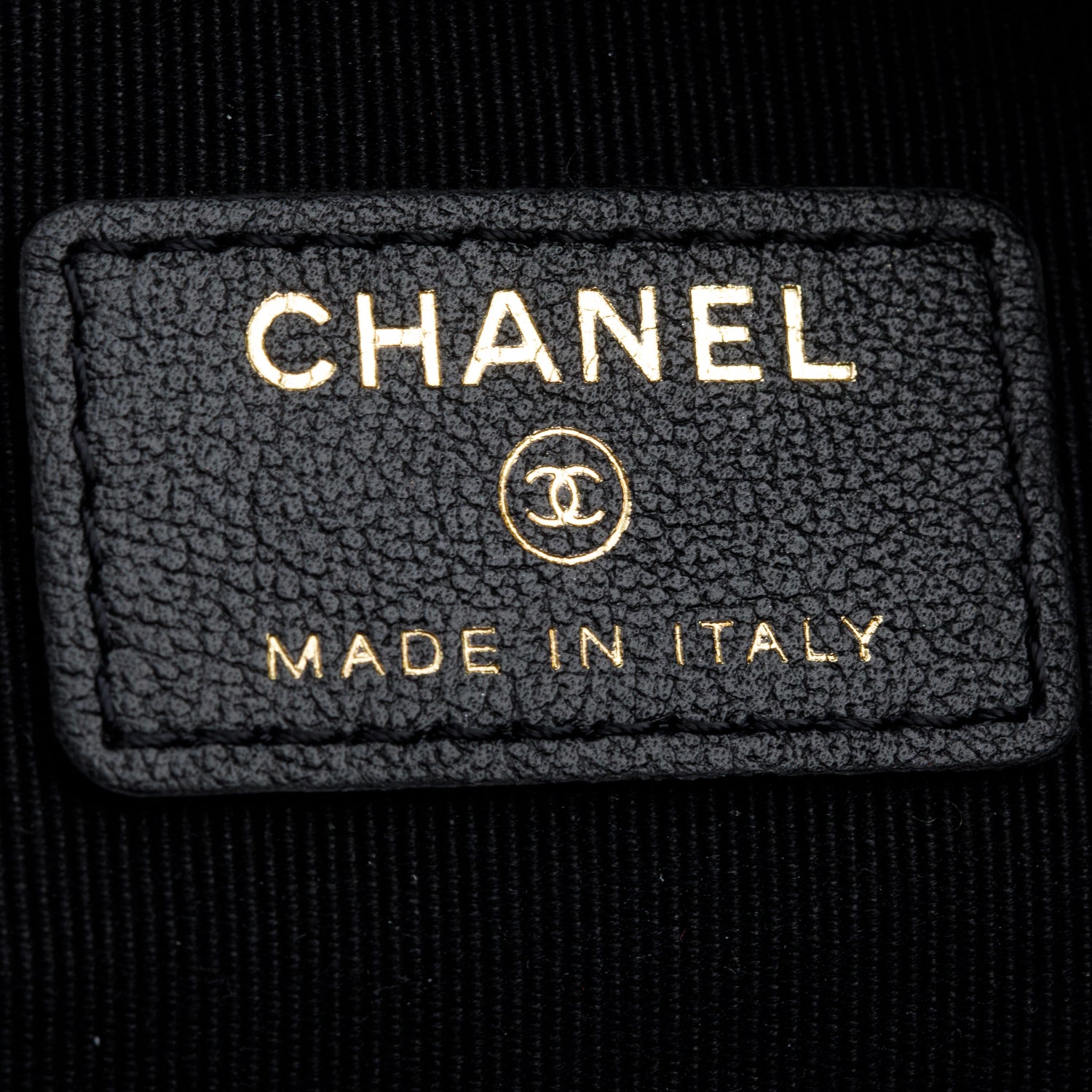 Chanel 2021 Black Nylon Grosgrain Lifestyle Pouch w/ Sleep Mask & Authenticity Card