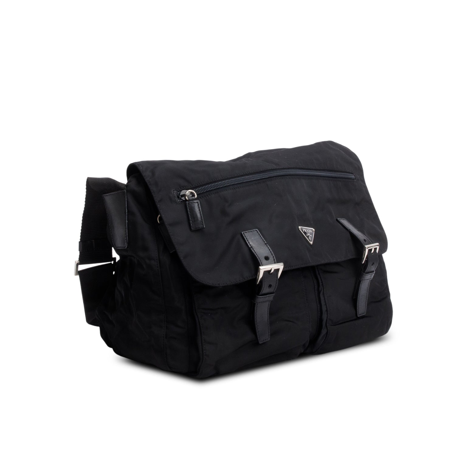 Prada Black Nylon Vela Sport Messenger Bag
