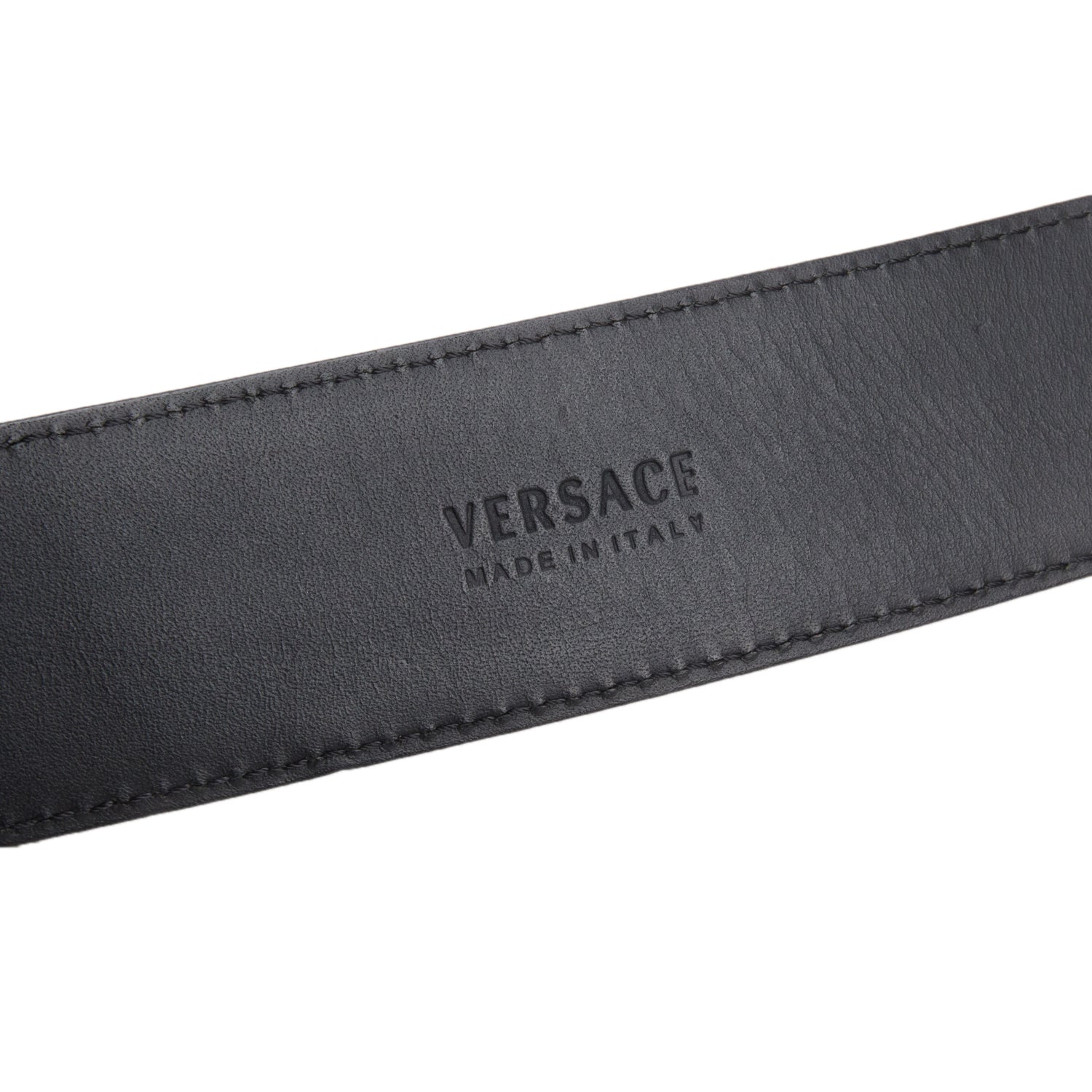 Versace Black Calfskin Palazzo Medusa Belt 100 40