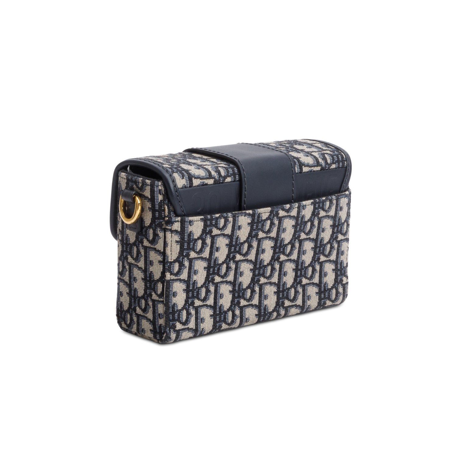 Christian Dior Blue Oblique 30 Montaigne Box Bag w/ Strap & Authenticity Card