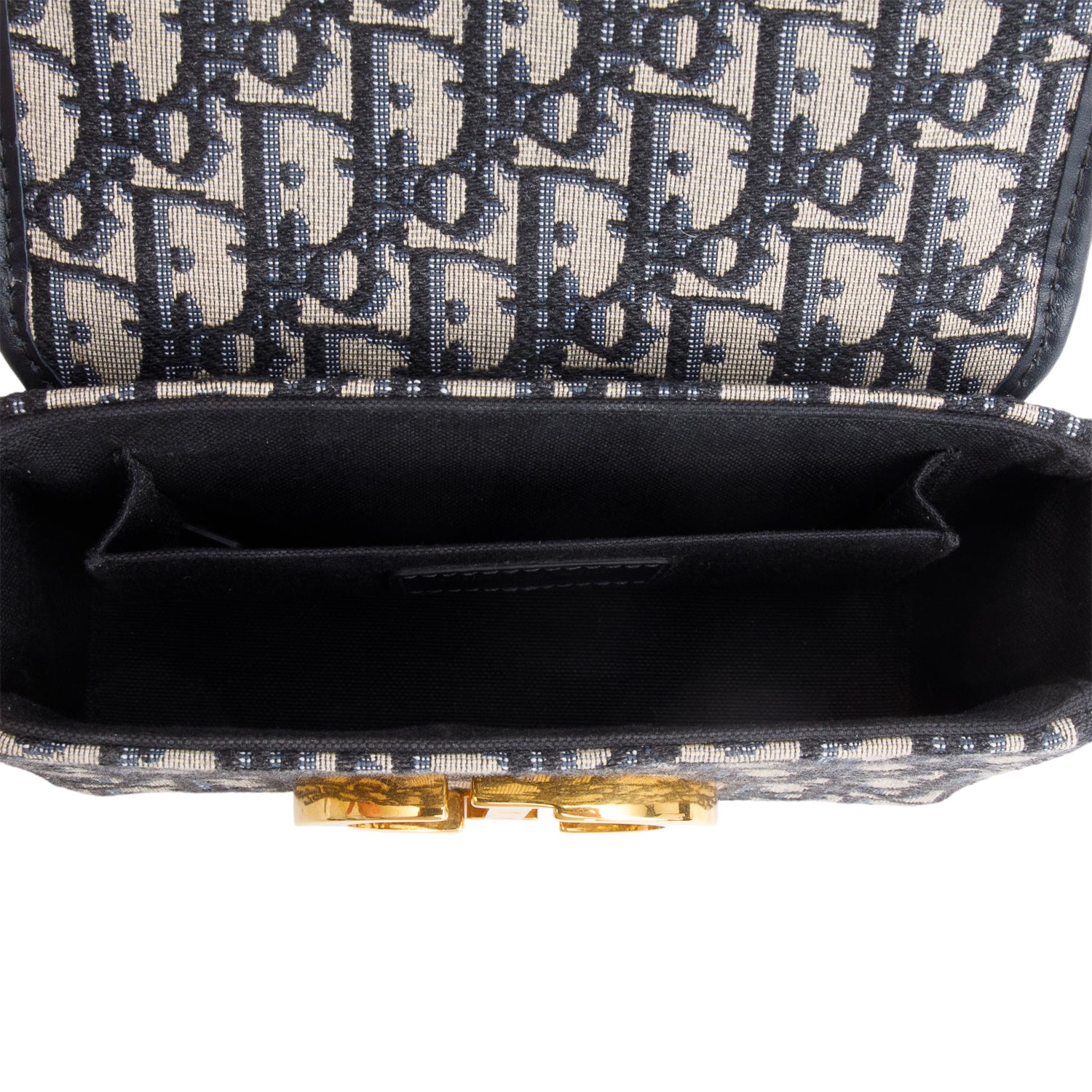 Christian Dior Blue Oblique 30 Montaigne Box Bag w/ Strap & Authenticity Card