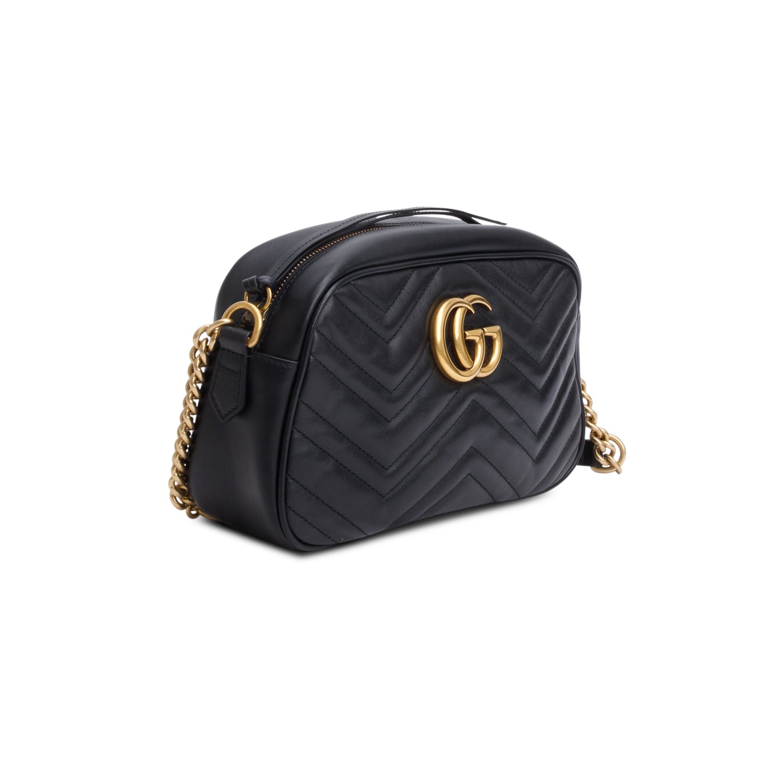 Gucci Black GG Marmont Matelasse Small Camera Bag