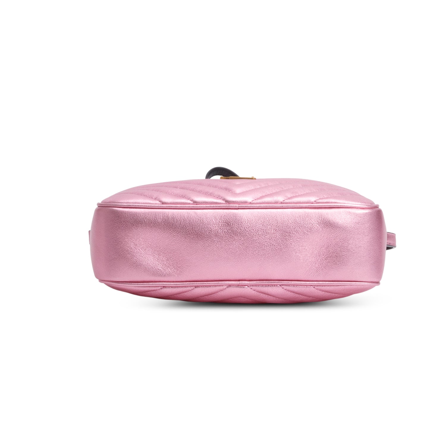 Saint Laurent Metallic Pink Quilted Leather Lou Camera Bag