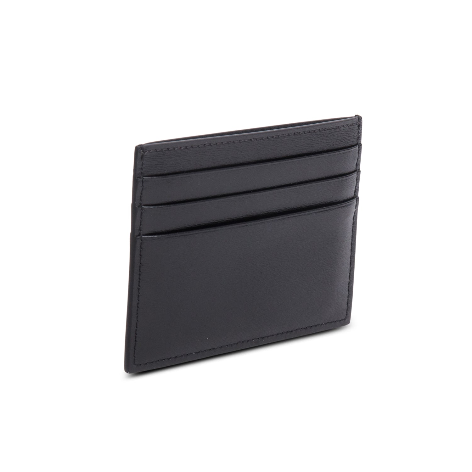 Celine 2024 Black Leather Triomphe Logo Card Holder
