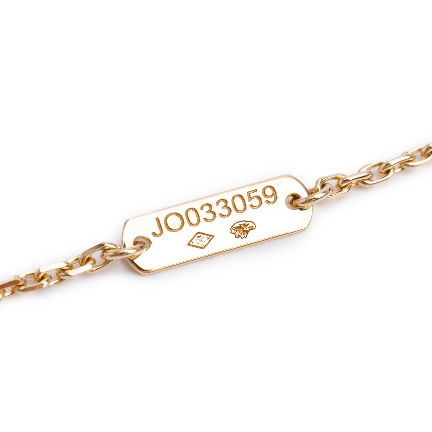 Van Cleef & Arpels 2024 18k Yellow Gold Vintage Alhambra Mother of Pearl Pendant Necklace w/ Box & Certificate