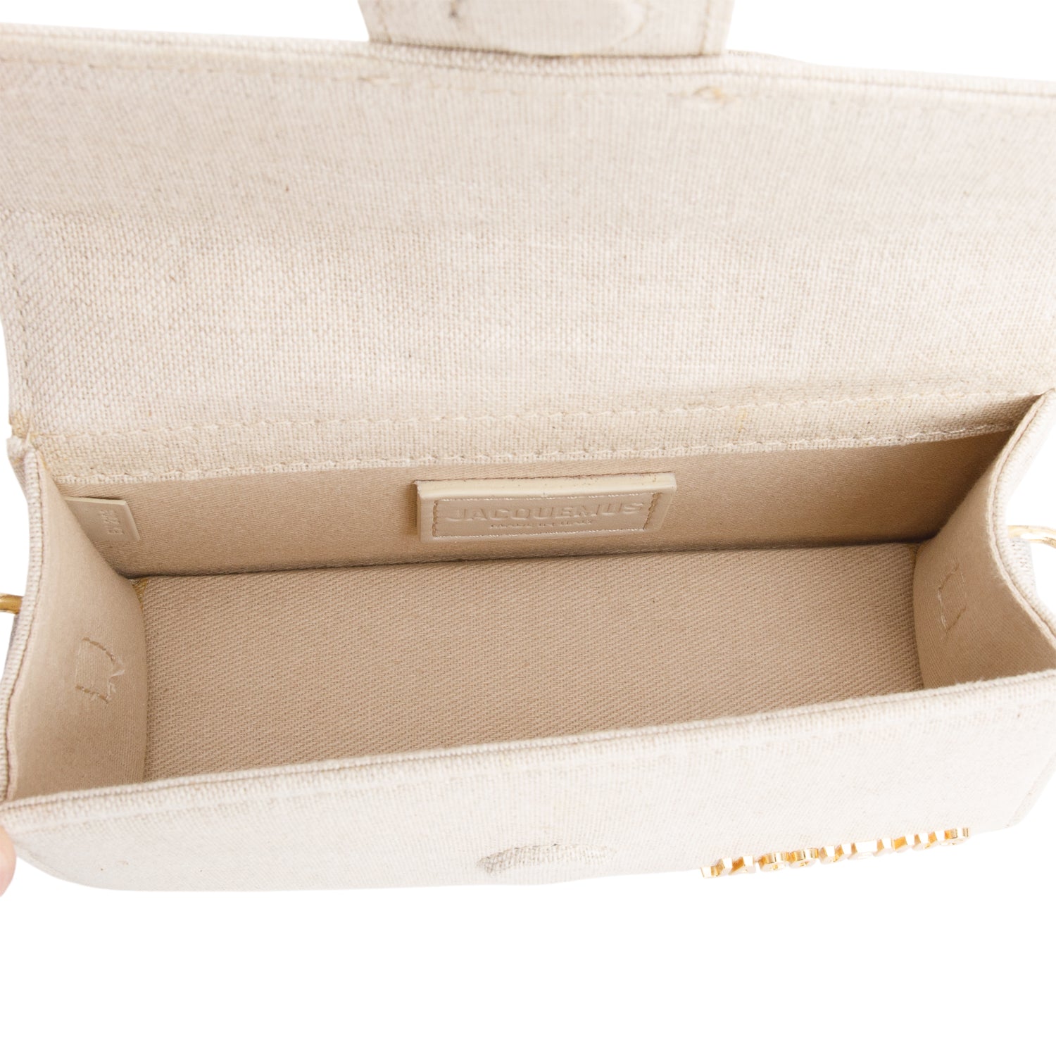 Jacquemus Linen Les Classique The Bambino Bag w/ Strap