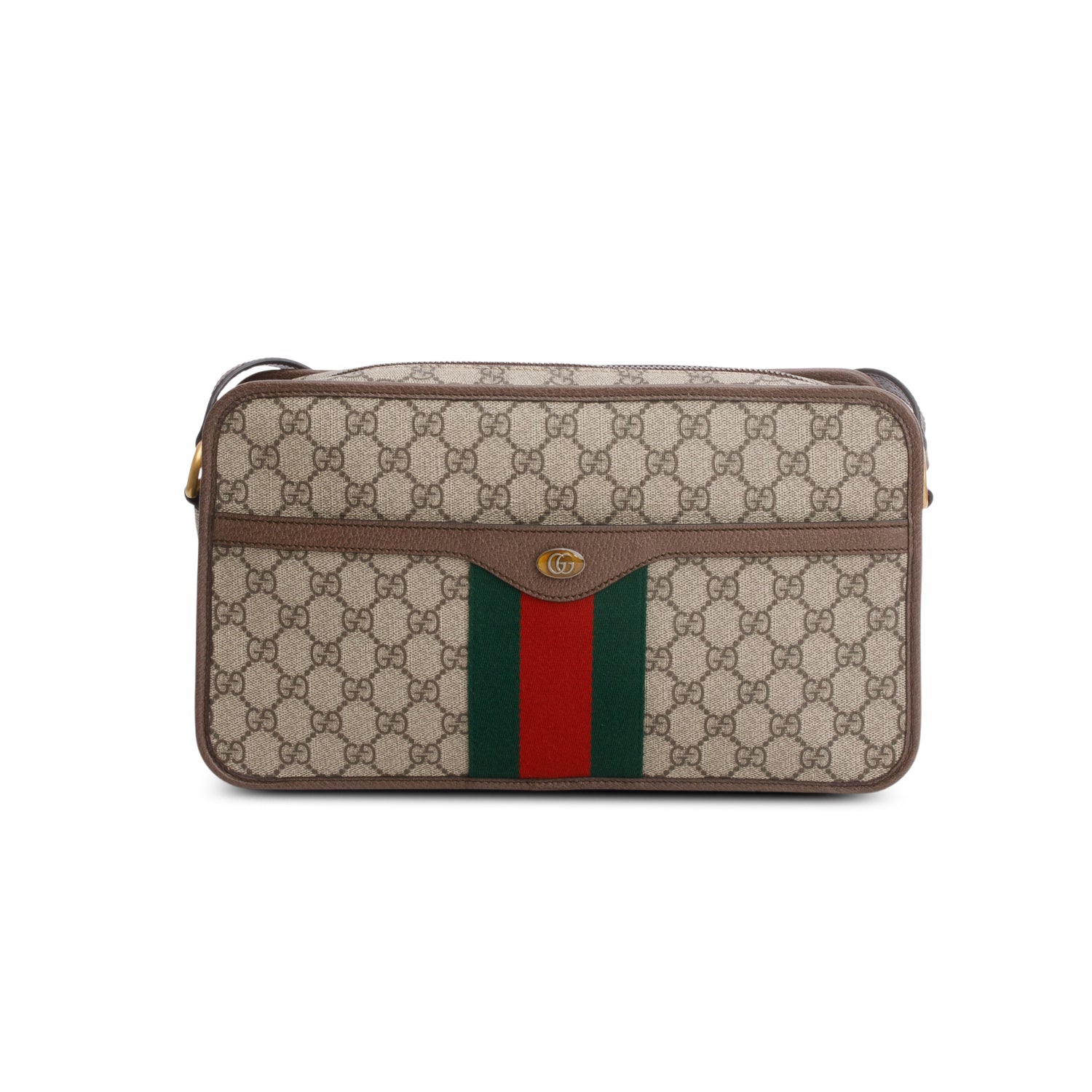 Gucci GG Supreme Monogram Web Ophidia Shoulder Bag w/ Strap