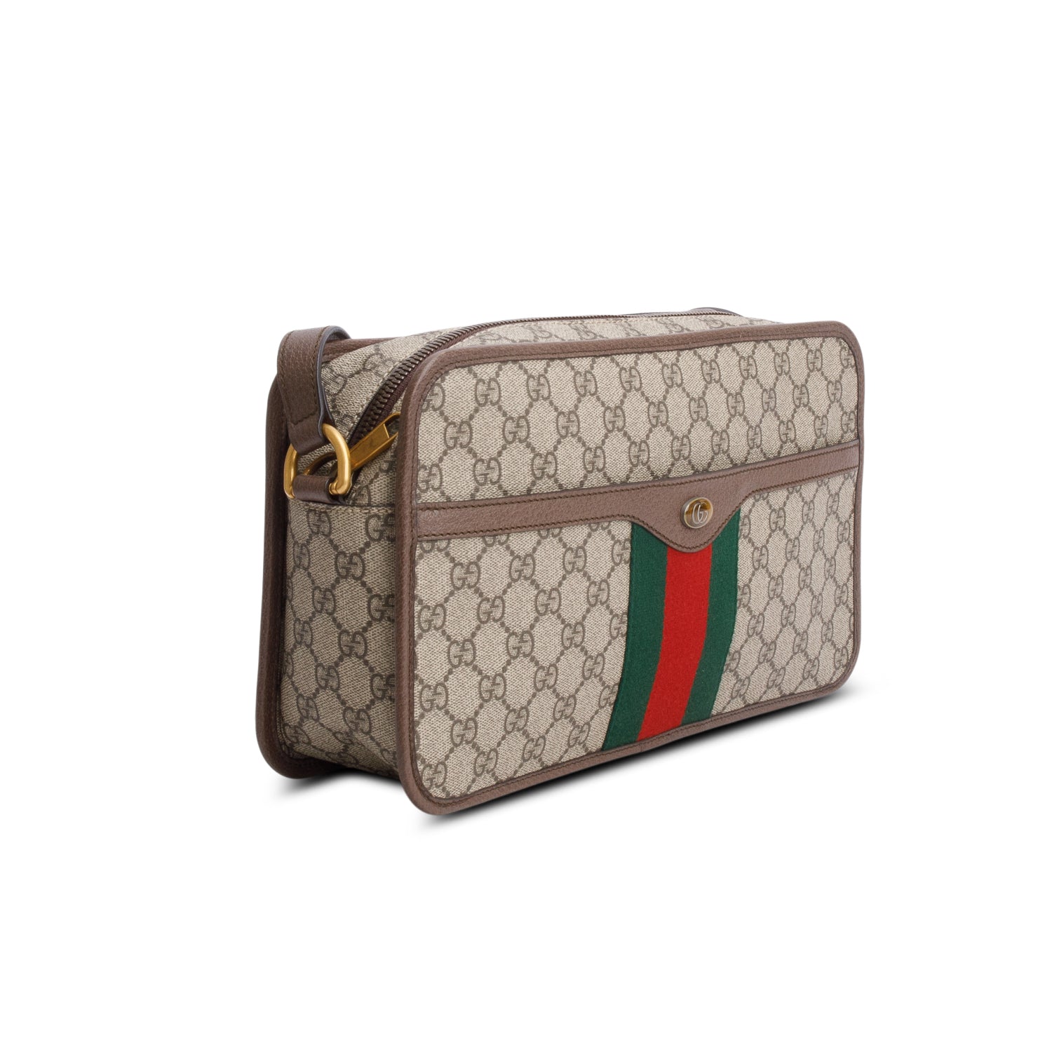 Gucci GG Supreme Monogram Web Ophidia Shoulder Bag w/ Strap