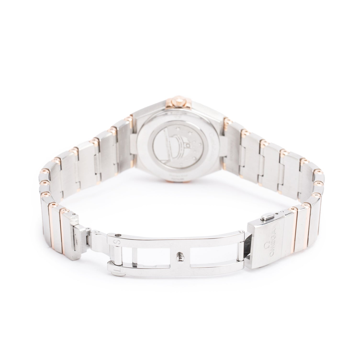 Omega 2024 Stainless Steel & 18k Rose Gold Constellation 28 MM Watch White Diamond Dial w/ Papers