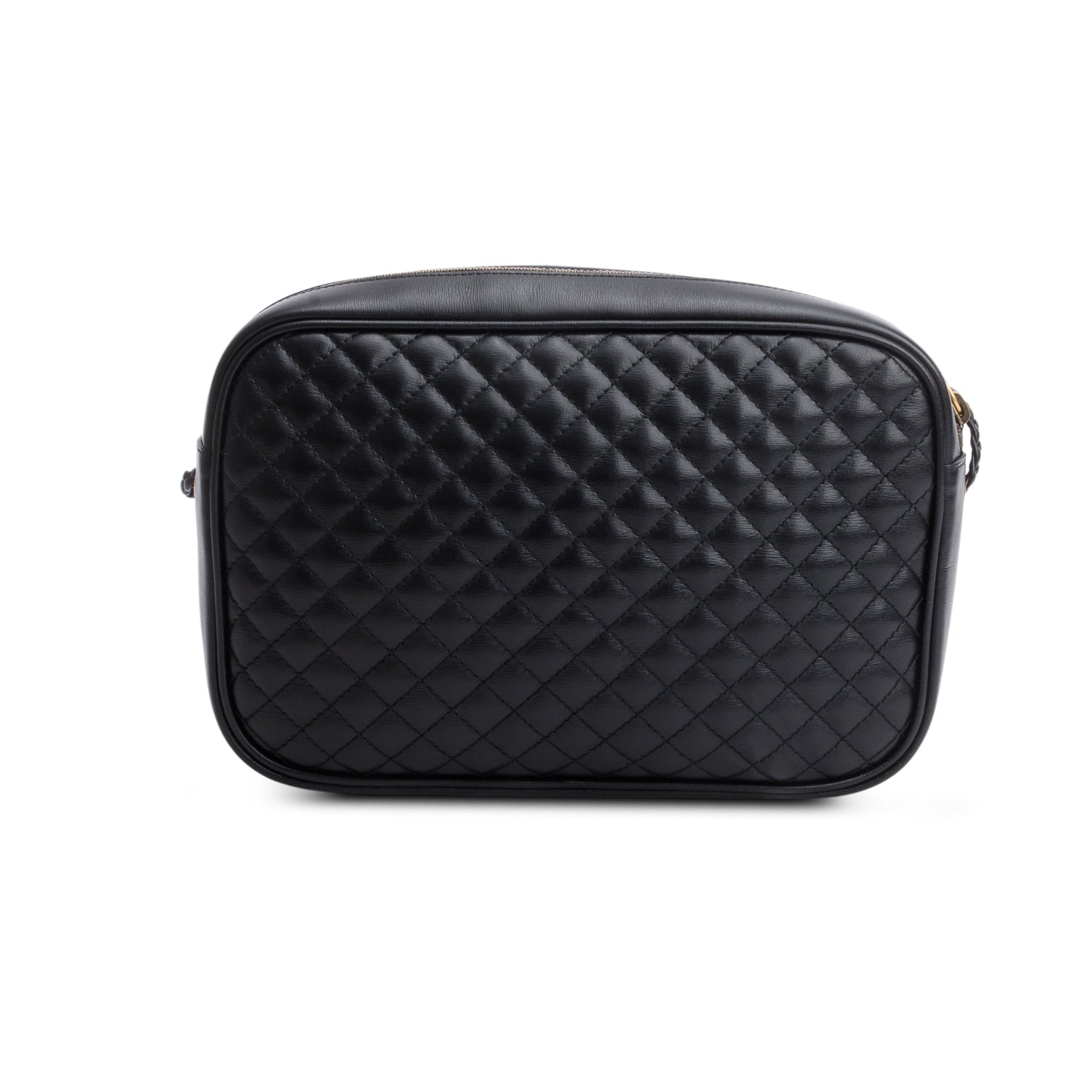 Gucci Black Calfskin Web Trapuntata Small GG Shoulder Bag
