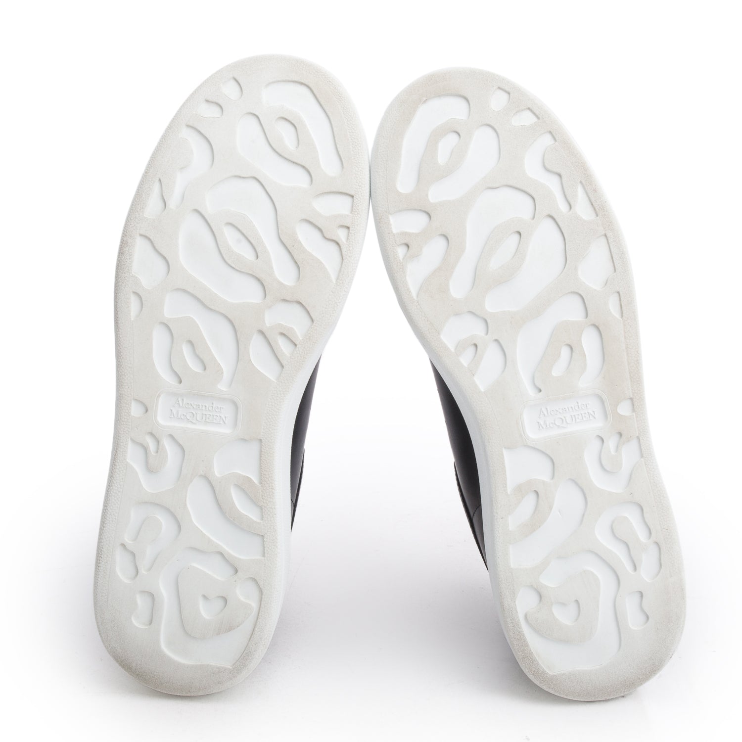 Alexander McQueen Black Calfskin Leather Larry Sneakers, Size 42 w/ Box