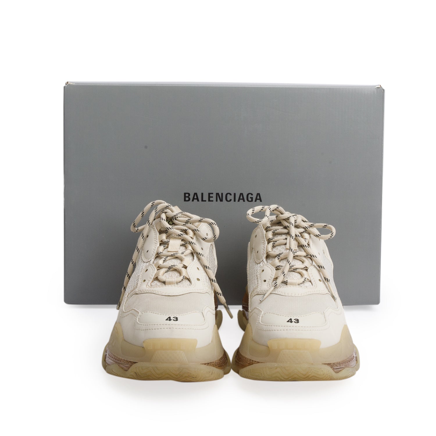 Balenciaga Off White Triple S Sneaker, Men's Size 43 w/ Box