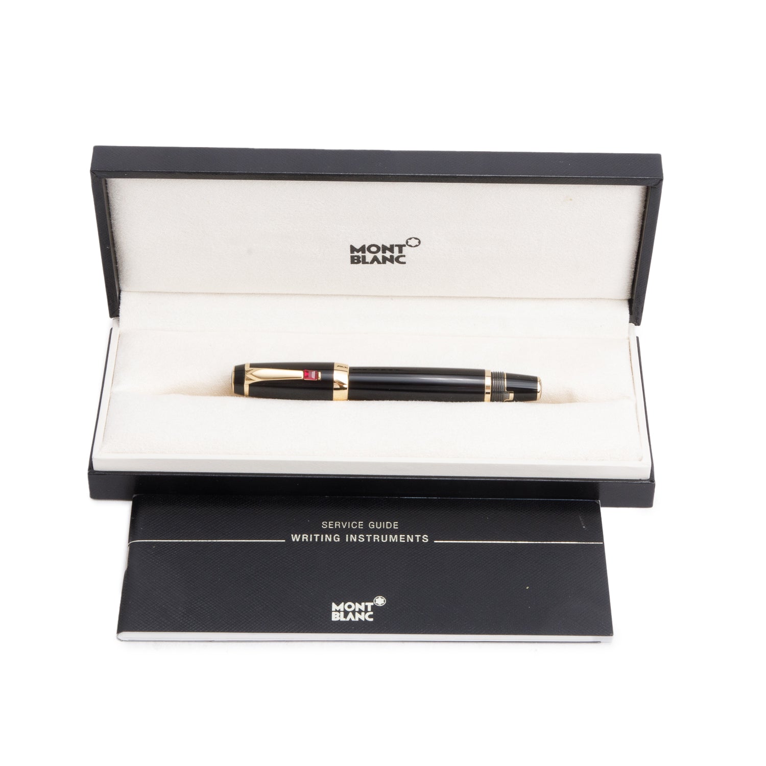 Montblanc Gold Coated Black Resin Boheme Rouge Fountain Pen w/ Box