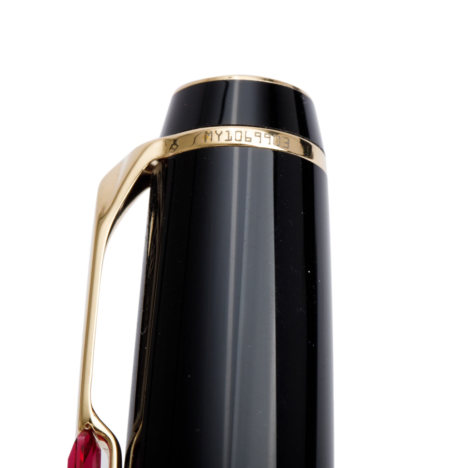 Montblanc Gold Coated Black Resin Boheme Rouge Fountain Pen w/ Box