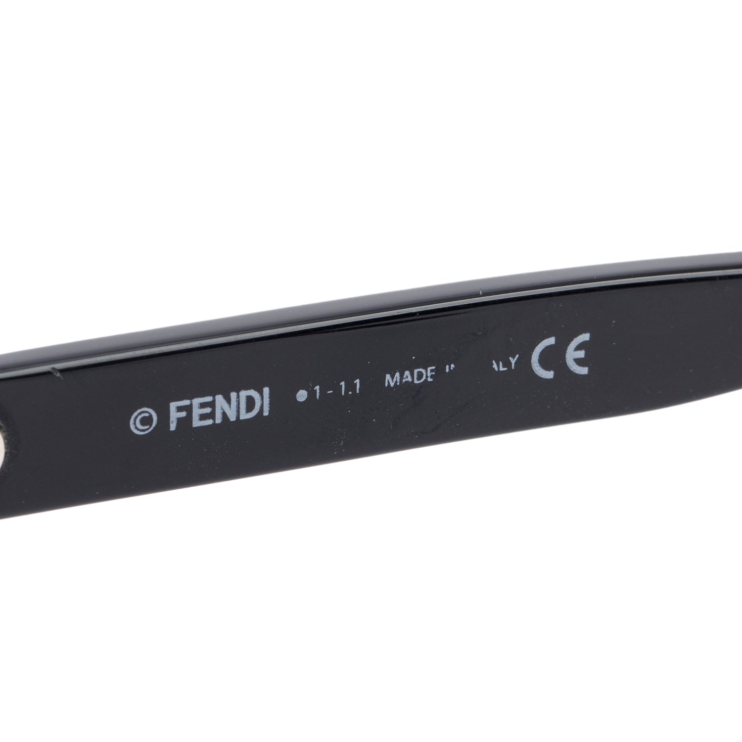 Fendi FE400071 Black Acetate Square Sunglasses w/ Box, Case & Authenticity Card