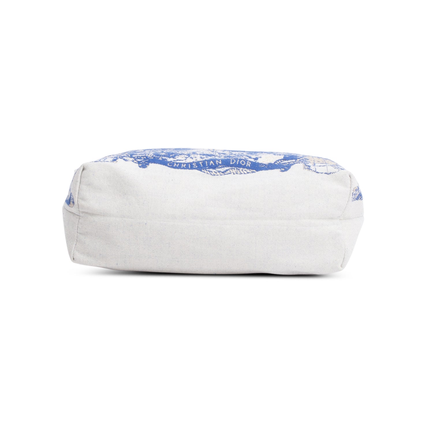 Christian Dior Beige Blue Canvas 'Dior Dream Team' Tote Bag