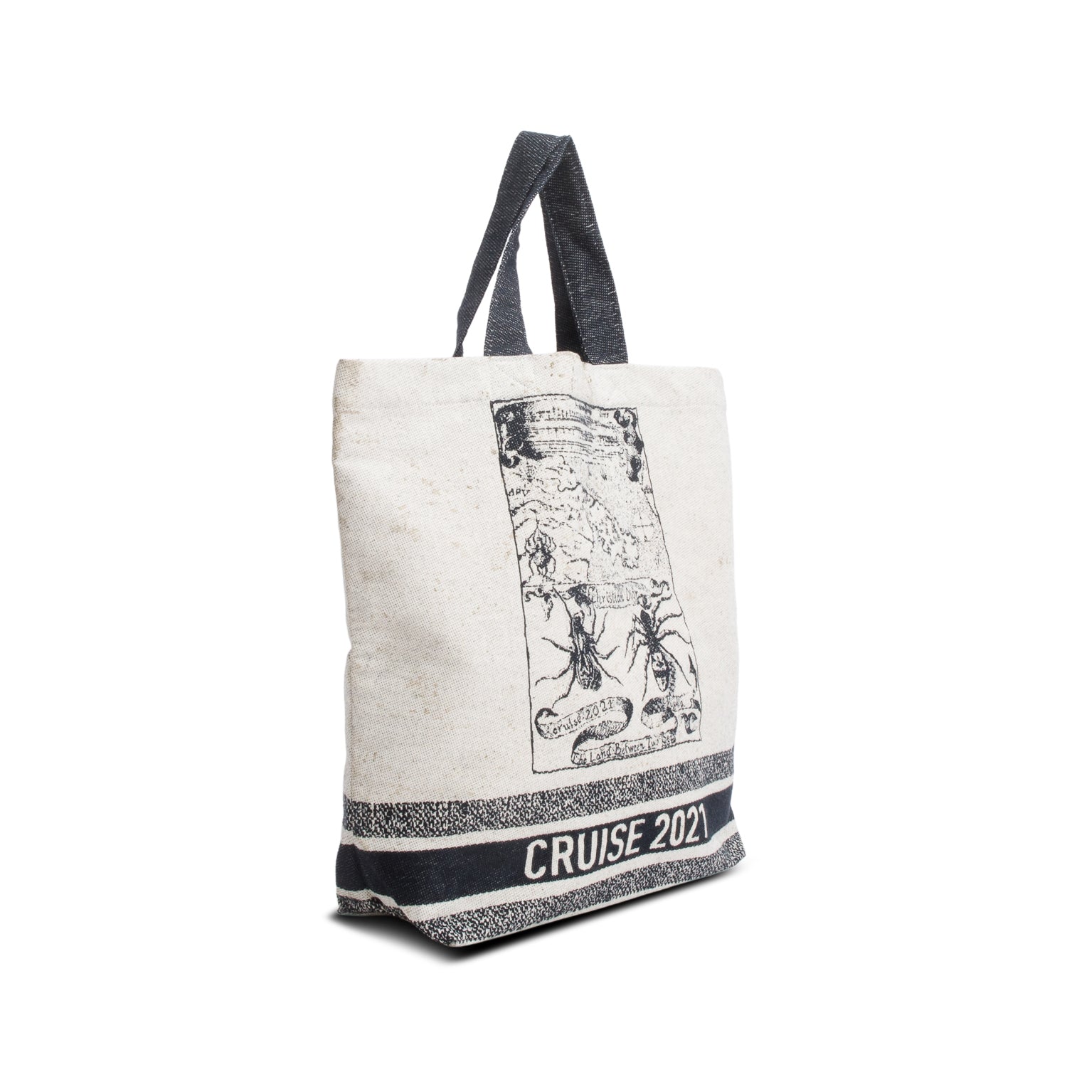 Christian Dior Beige Canvas Cruise 2021 Tote Bag