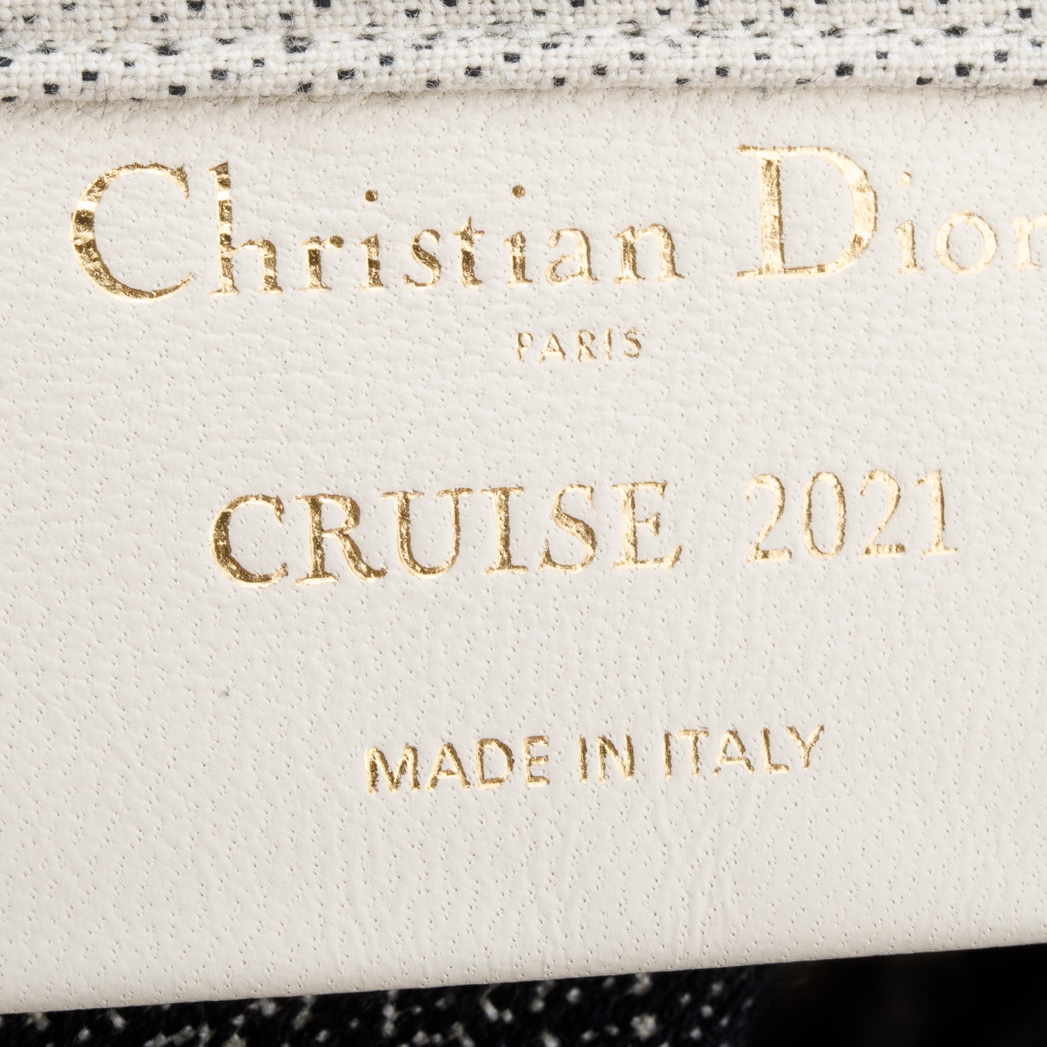 Christian Dior Beige Canvas Cruise 2021 Tote Bag