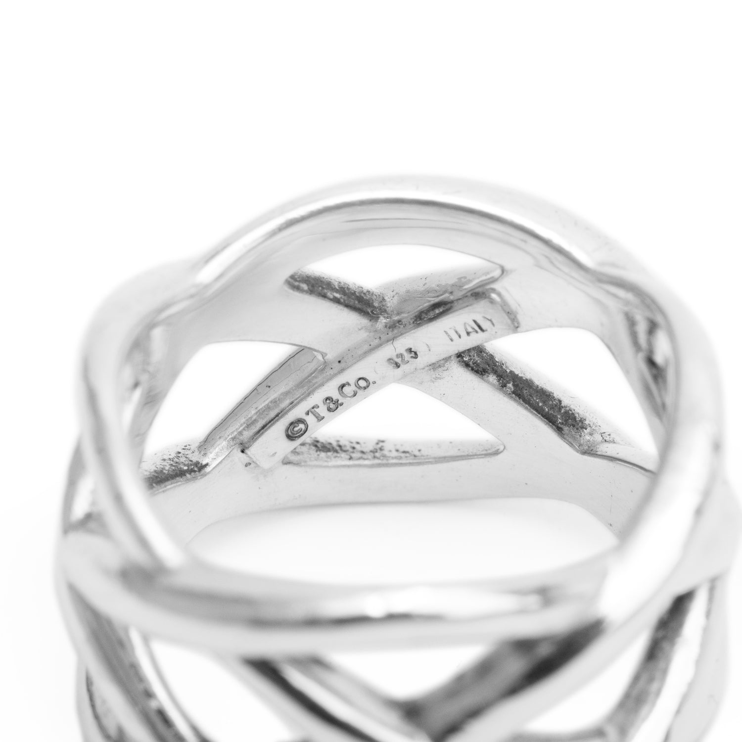 Tiffany & Co. Sterling Silver Celtic Knot Band, Ring Size 4