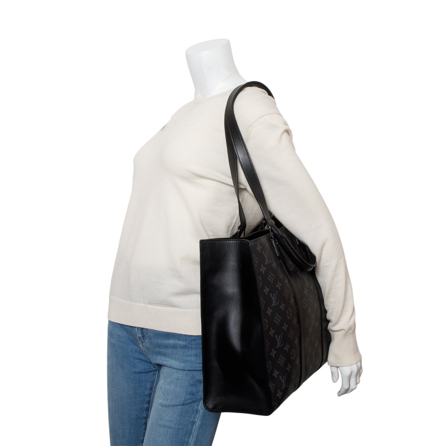 Louis Vuitton Black Monogram Eclipse Sac Plat 24H