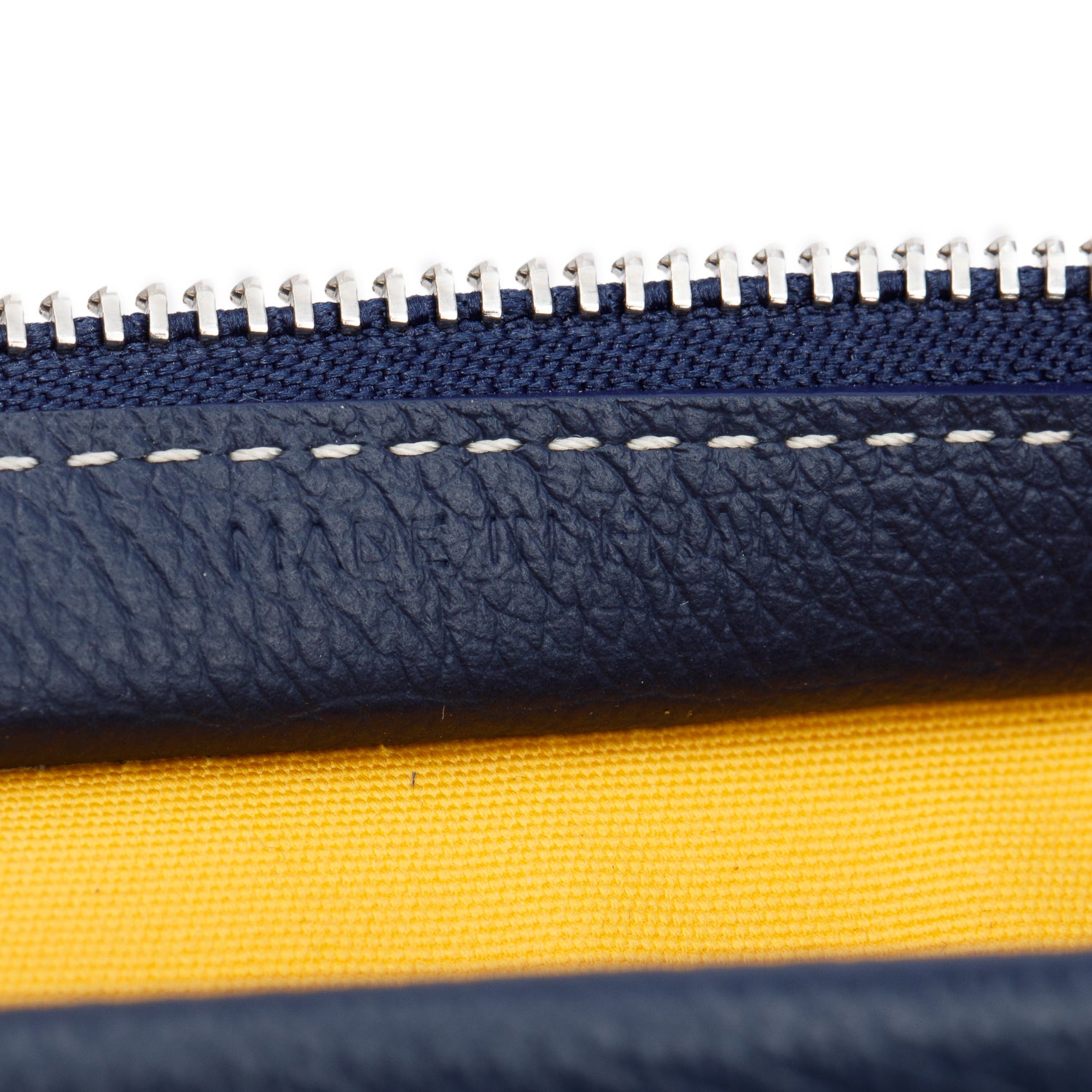 Goyard 2023 Navy Goyardine Jouvence MM Toiletry Pouch w/ Receipt