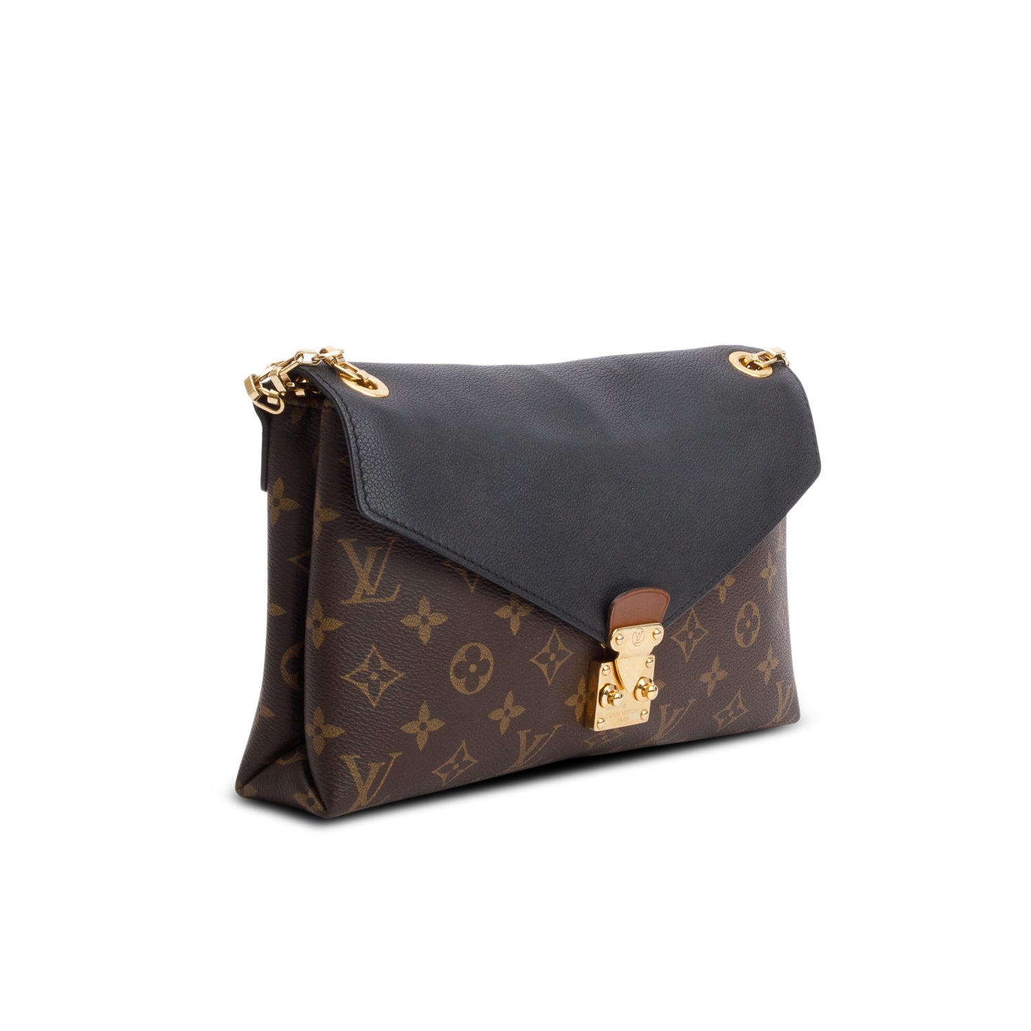 Louis Vuitton Black Monogram Pallas Chain Bag