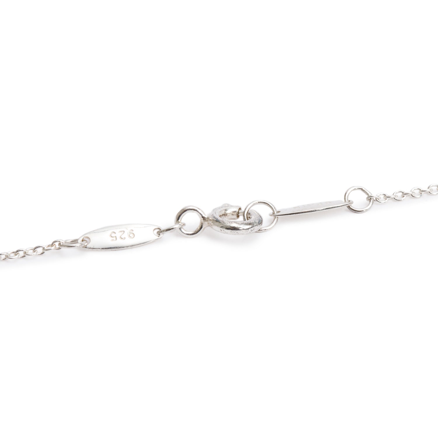 Tiffany & Co. Elsa Peretti Sterling Silver 0.05 ct. Diamonds by the Yard Pendant Necklace