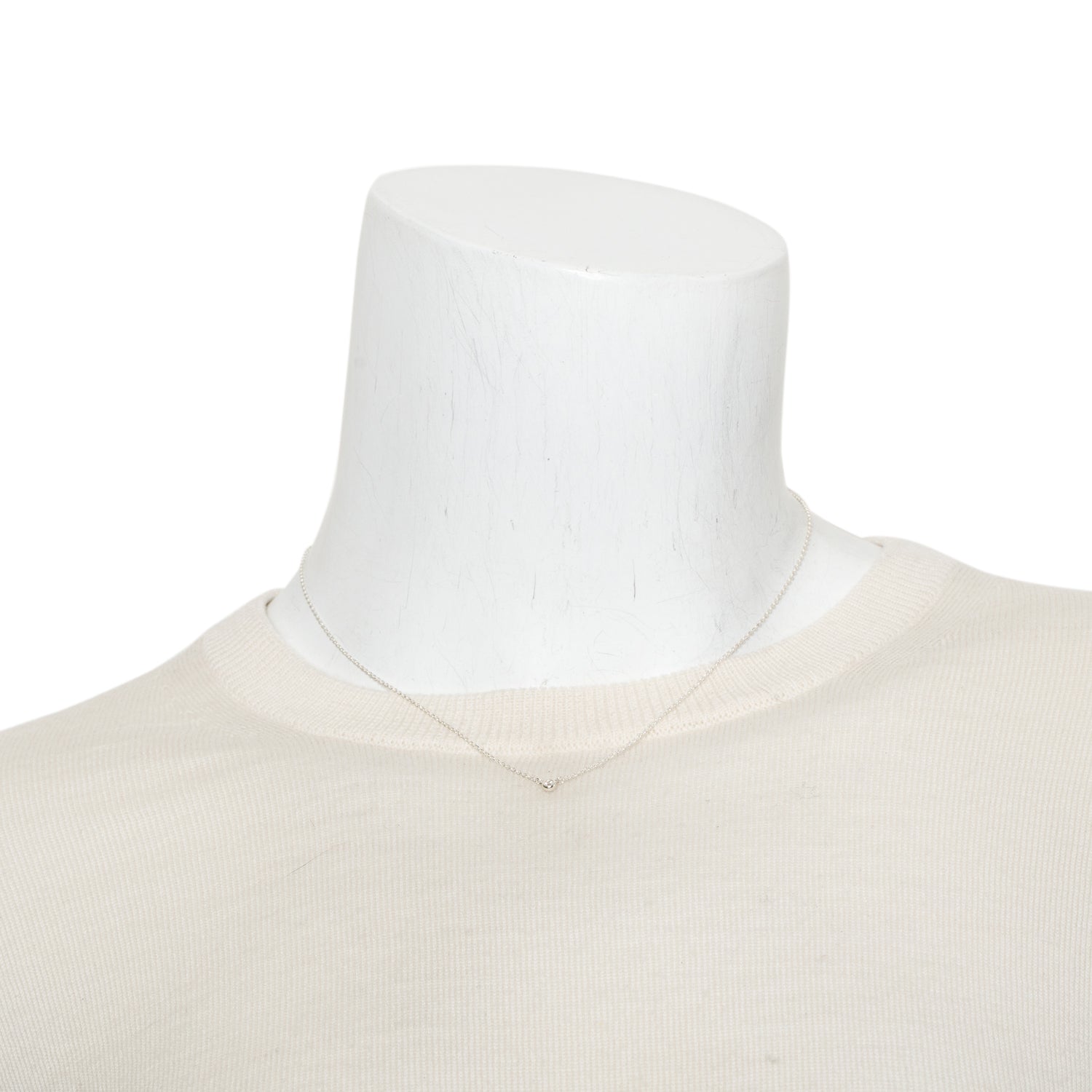 Tiffany & Co. Elsa Peretti Sterling Silver 0.05 ct. Diamonds by the Yard Pendant Necklace