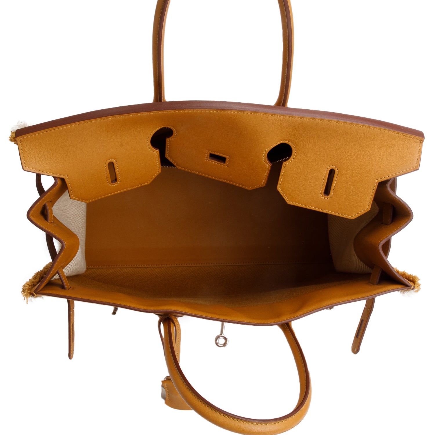 Hermes 2021 Limited Edition Sesame Swift And Ecru Toile H Fray Fray Birkin 35