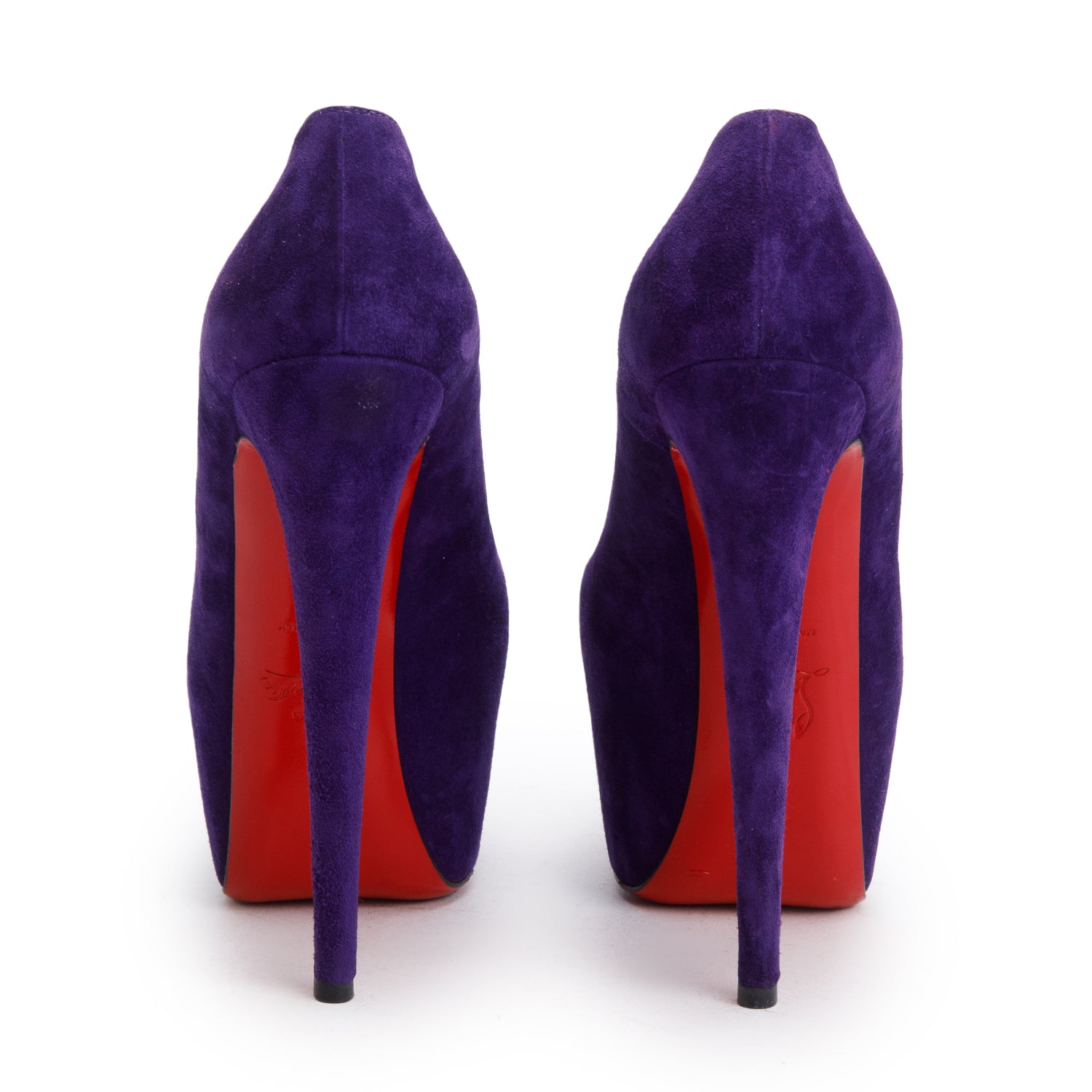 Christian Louboutin Purple Suede Daffodile 160 Pumps, Size 37.5