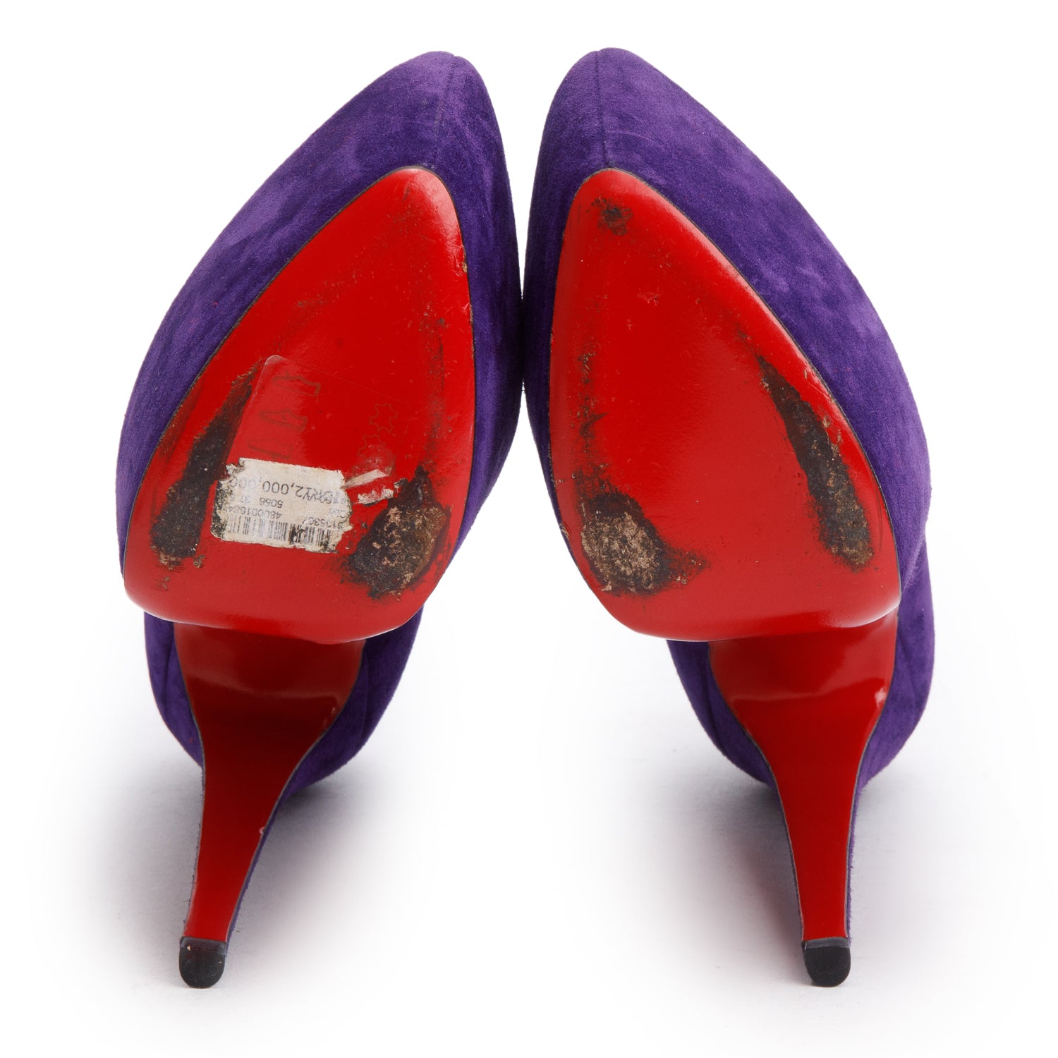 Christian Louboutin Purple Suede Daffodile 160 Pumps, Size 37.5