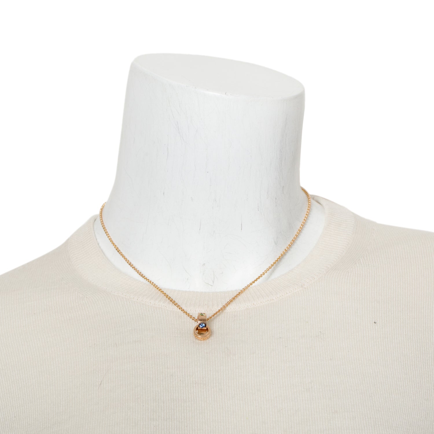 BVLGARI BVLGARI 18k Rose Gold Sapphire & Tsavorite Sorbet Pendant Necklace